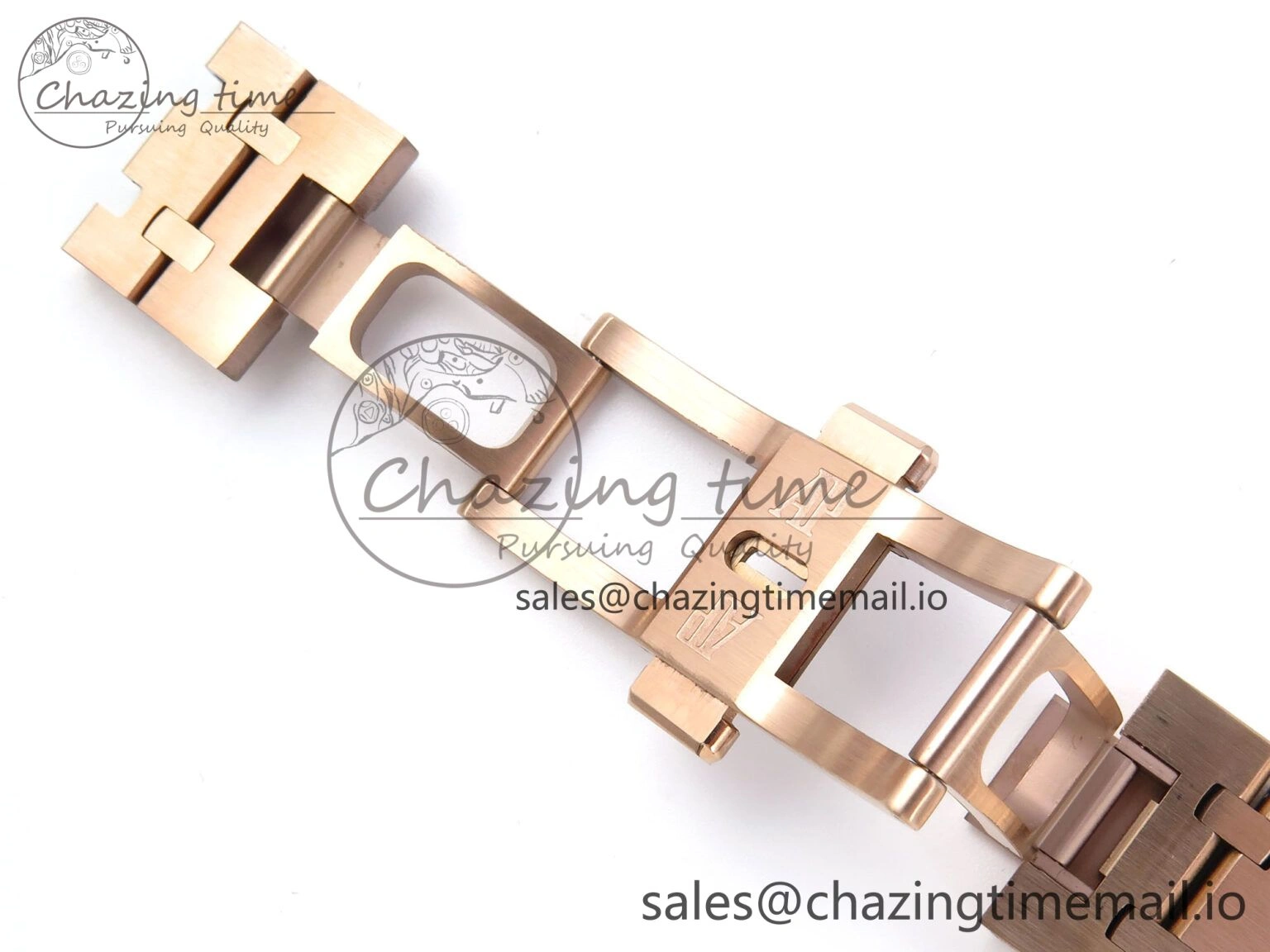 Royal Oak 15500 RG APSF 1:1 Best Edition Black Dial on RG Bracelet SA4302 Super Clone V2 (SW Dial)