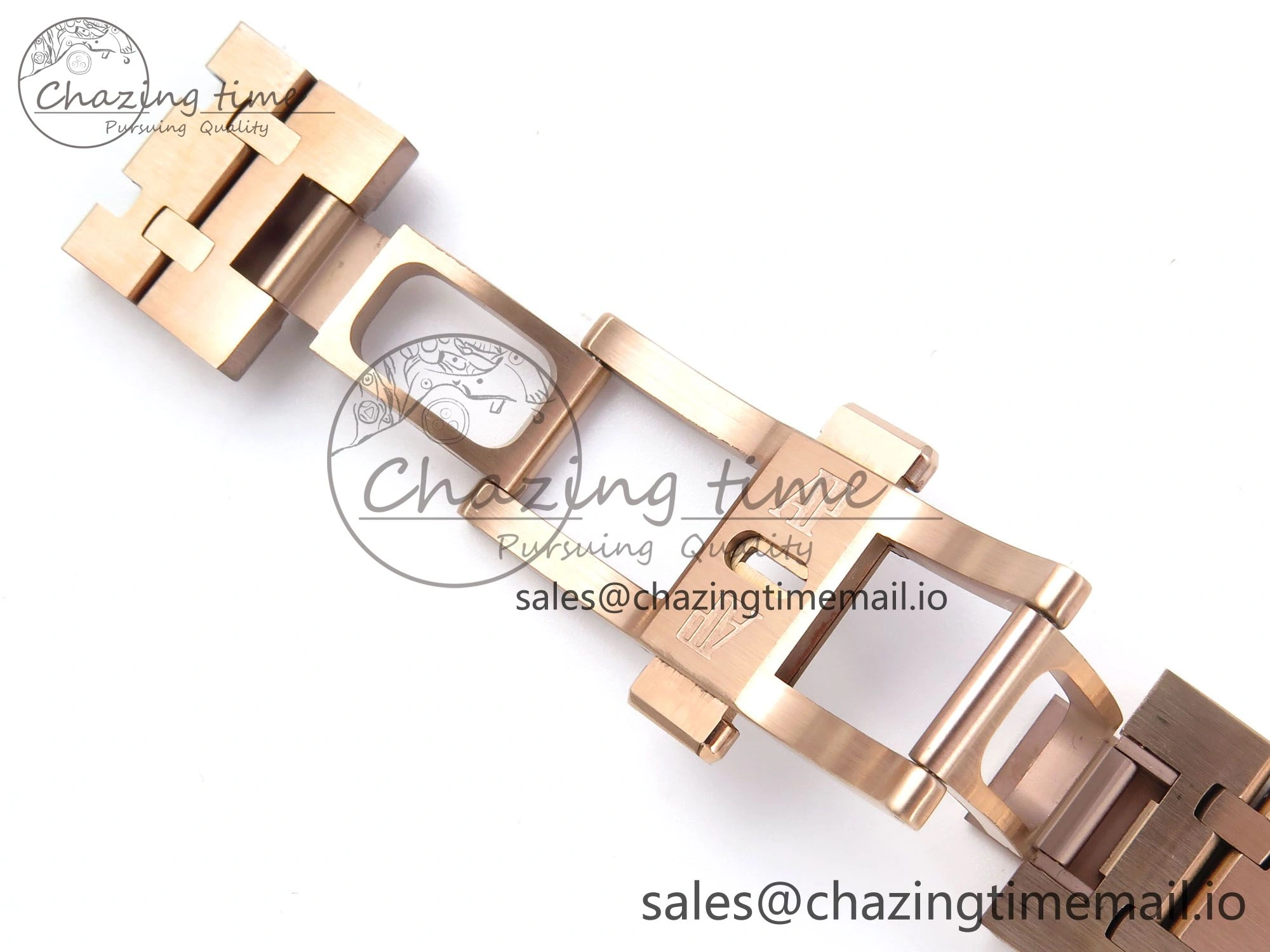 Royal Oak 15500 RG APSF 1:1 Best Edition Black Dial on RG Bracelet SA4302 Super Clone V2 (SW Dial)