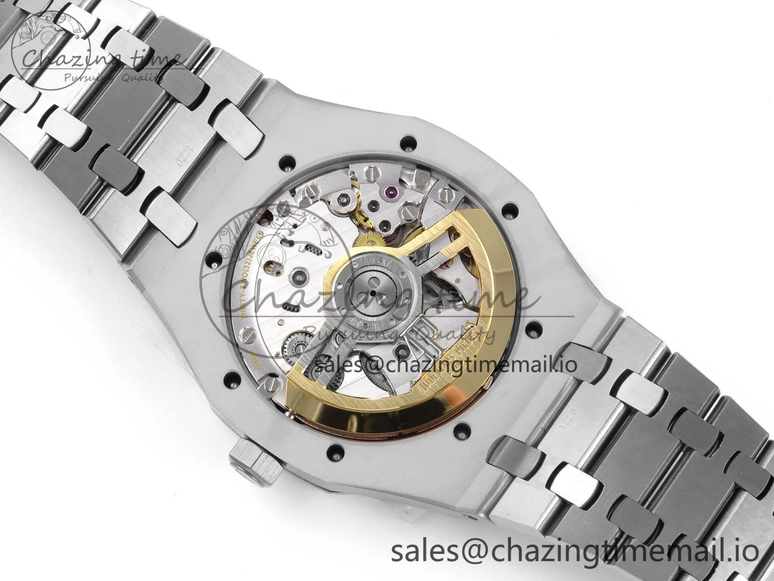 Royal Oak 15500 SS APSF 1:1 Best Edition Gray Dial on SS Bracelet SA4302 Super Clone V2 (SW Dial)