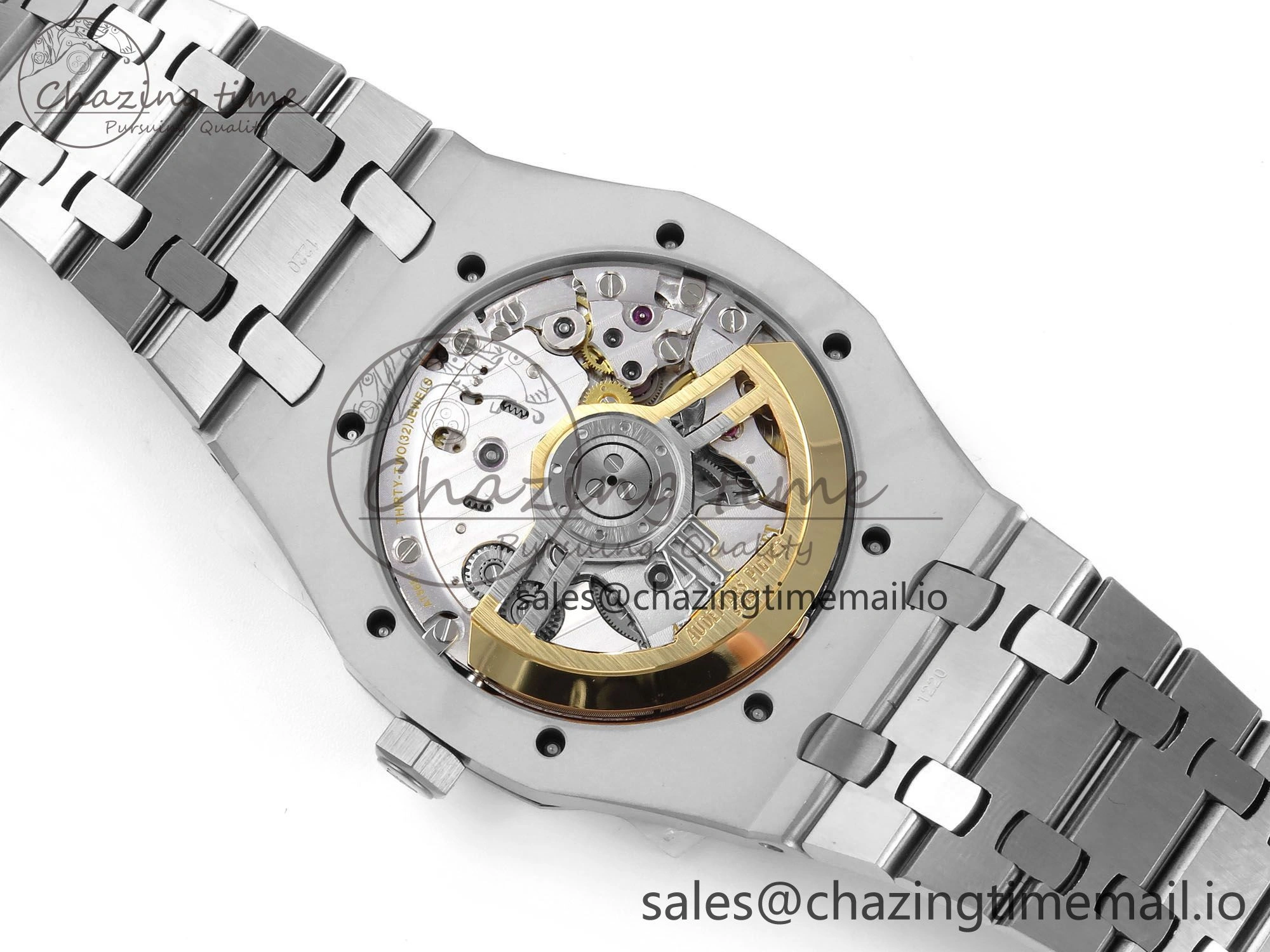 Royal Oak 15500 SS APSF 1:1 Best Edition Gray Dial on SS Bracelet SA4302 Super Clone V2 (SW Dial)