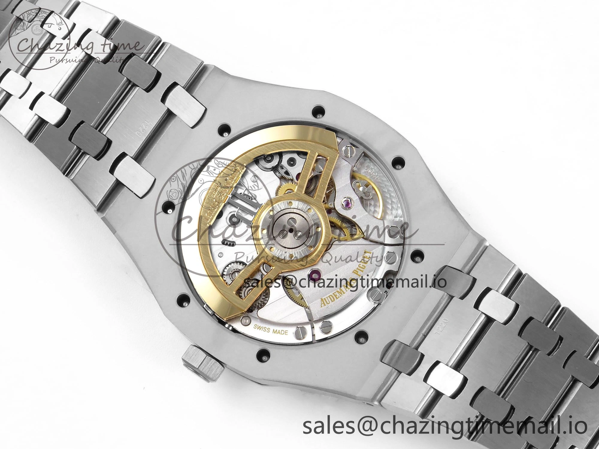 Royal Oak 15500 SS APSF 1:1 Best Edition Gray Dial on SS Bracelet SA4302 Super Clone V2 (SW Dial)