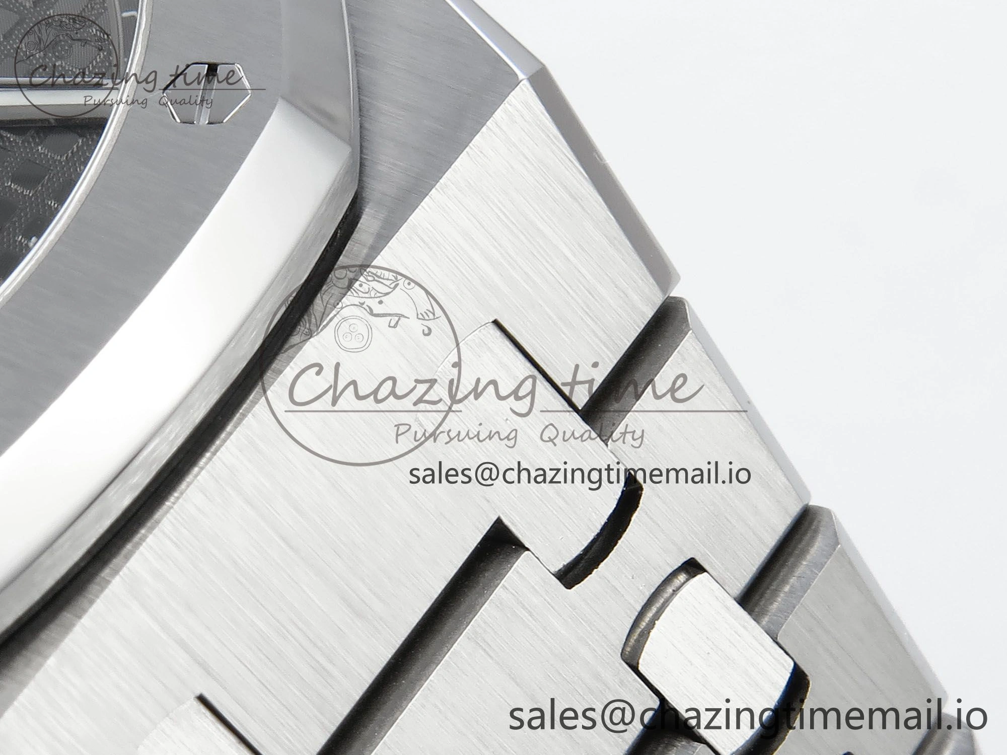 Royal Oak 15500 SS APSF 1:1 Best Edition Gray Dial on SS Bracelet SA4302 Super Clone V2 (SW Dial)