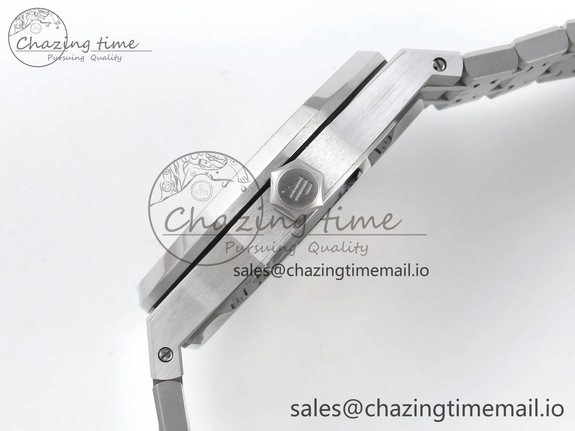 Royal Oak 15500 SS APSF 1:1 Best Edition Gray Dial on SS Bracelet SA4302 Super Clone V2 (SW Dial)