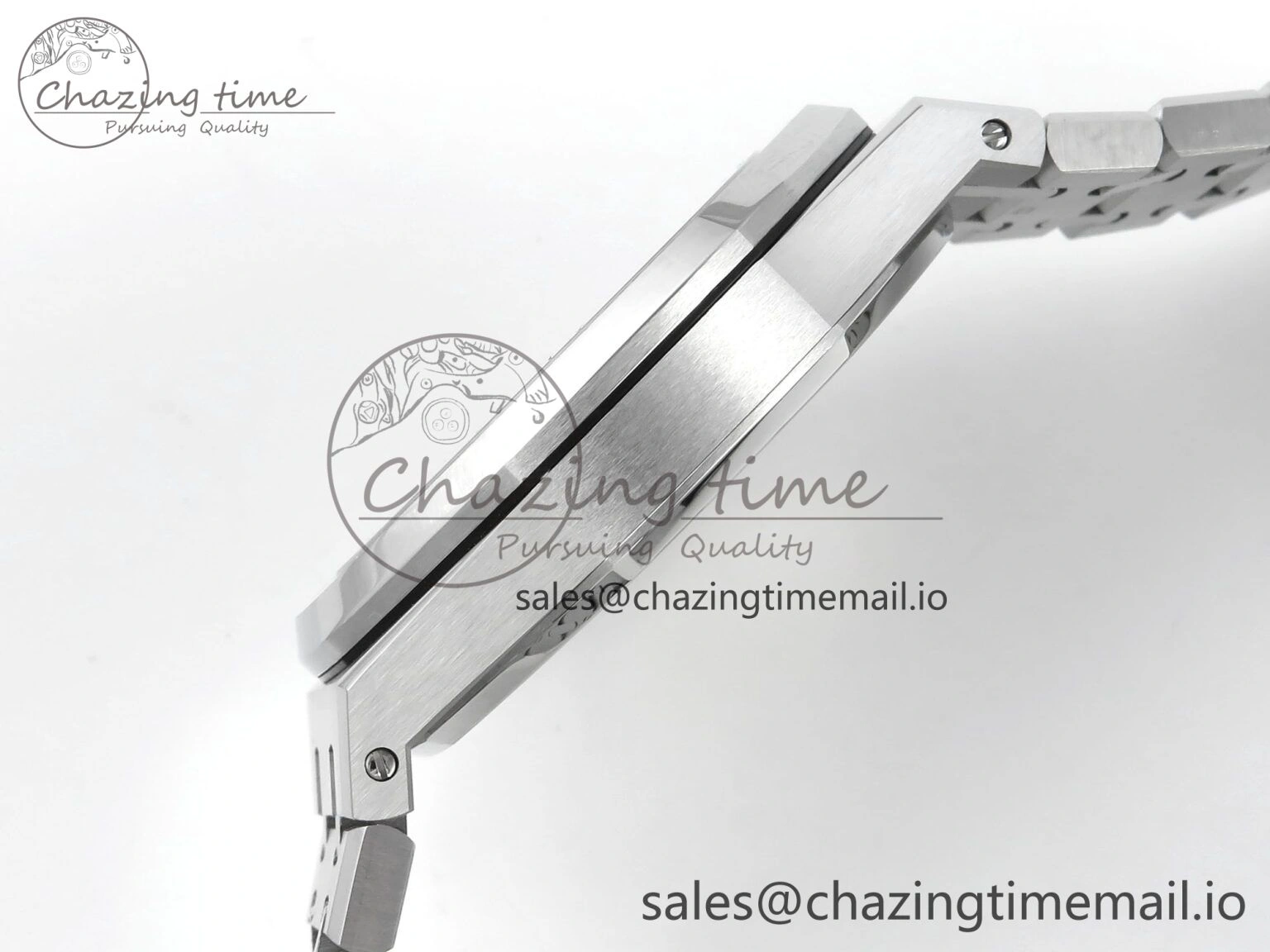 Royal Oak 15500 SS APSF 1:1 Best Edition Gray Dial on SS Bracelet SA4302 Super Clone V2 (SW Dial)