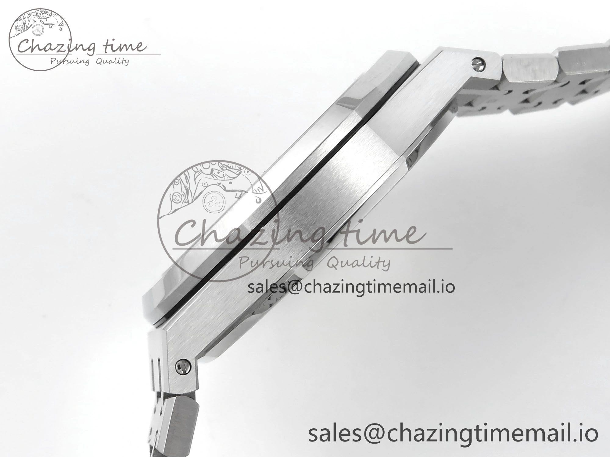 Royal Oak 15500 SS APSF 1:1 Best Edition Gray Dial on SS Bracelet SA4302 Super Clone V2 (SW Dial)