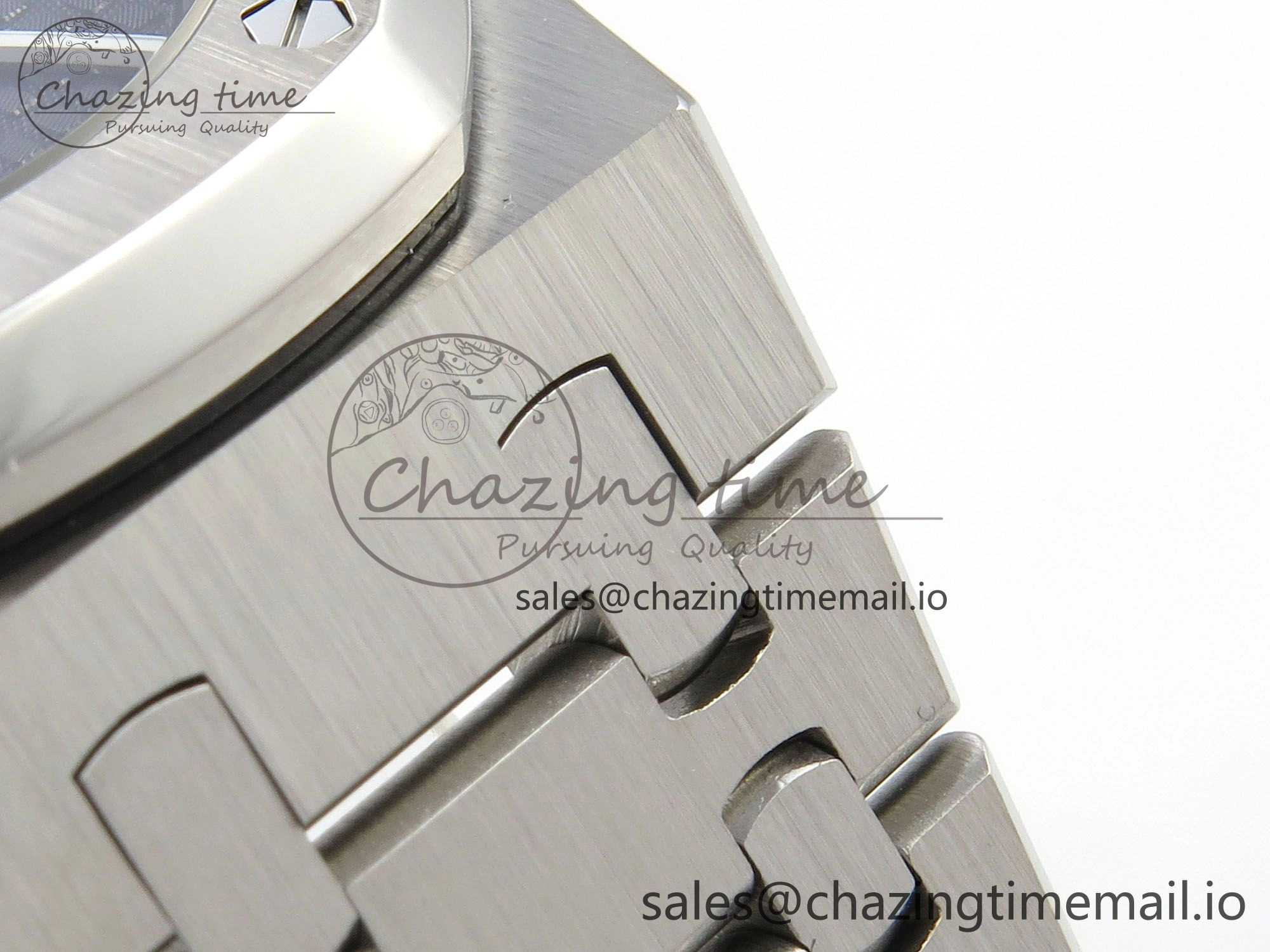 Royal Oak 15500 SS TWSF Best Edition Black Textured Dial on SS Bracelet SA4302 Super Clone