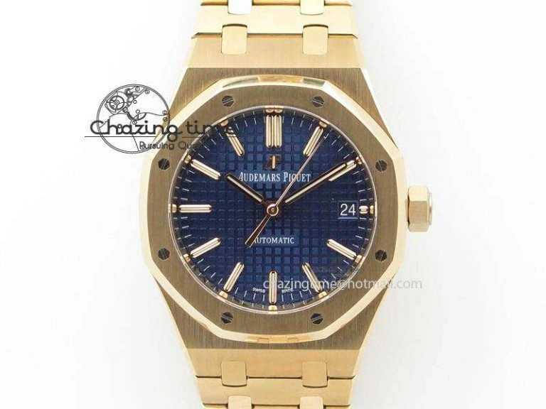 Royal Oak 15500 SS TWSF Best Edition Black Textured Dial on SS Bracelet SA4302 Super Clone