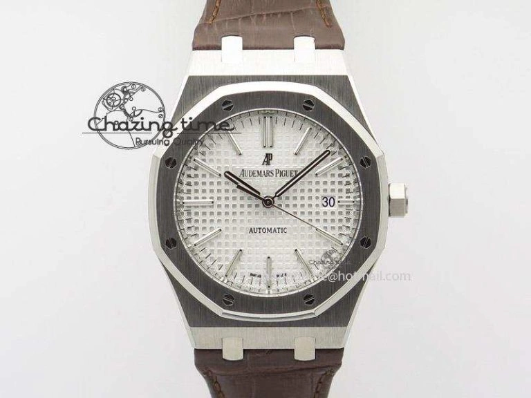 Royal Oak 15500 SS TWSF Best Edition Black Textured Dial on SS Bracelet SA4302 Super Clone