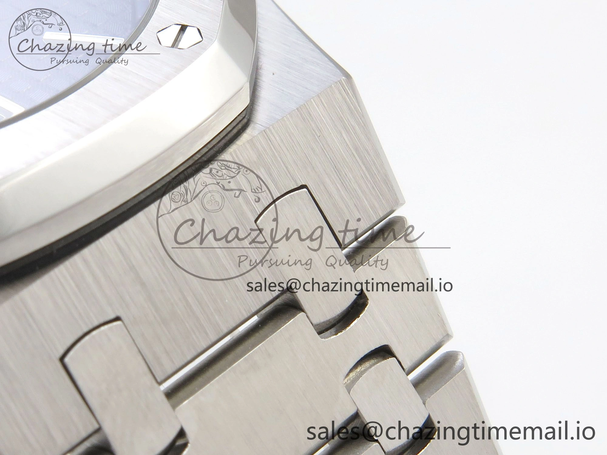 Royal Oak 15500 SS TWSF Best Edition Blue Textured Dial on SS Bracelet SA4302 Super Clone