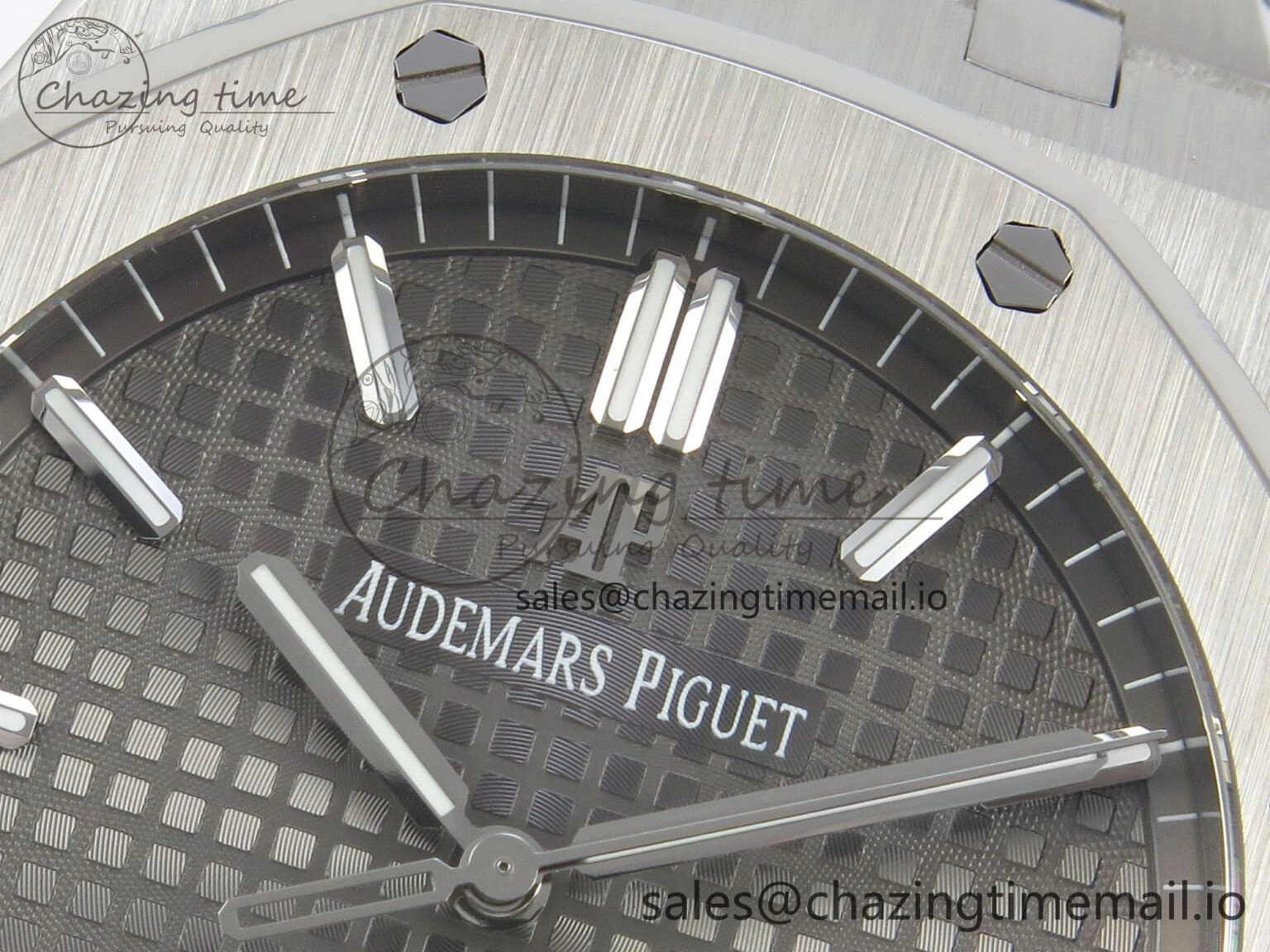Royal Oak 15500 SS TWSF Best Edition Gray Textured Dial on SS Bracelet SA4302 Super Clone