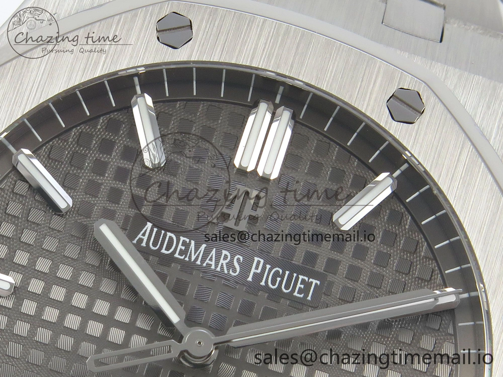 Royal Oak 15500 SS TWSF Best Edition Gray Textured Dial on SS Bracelet SA4302 Super Clone