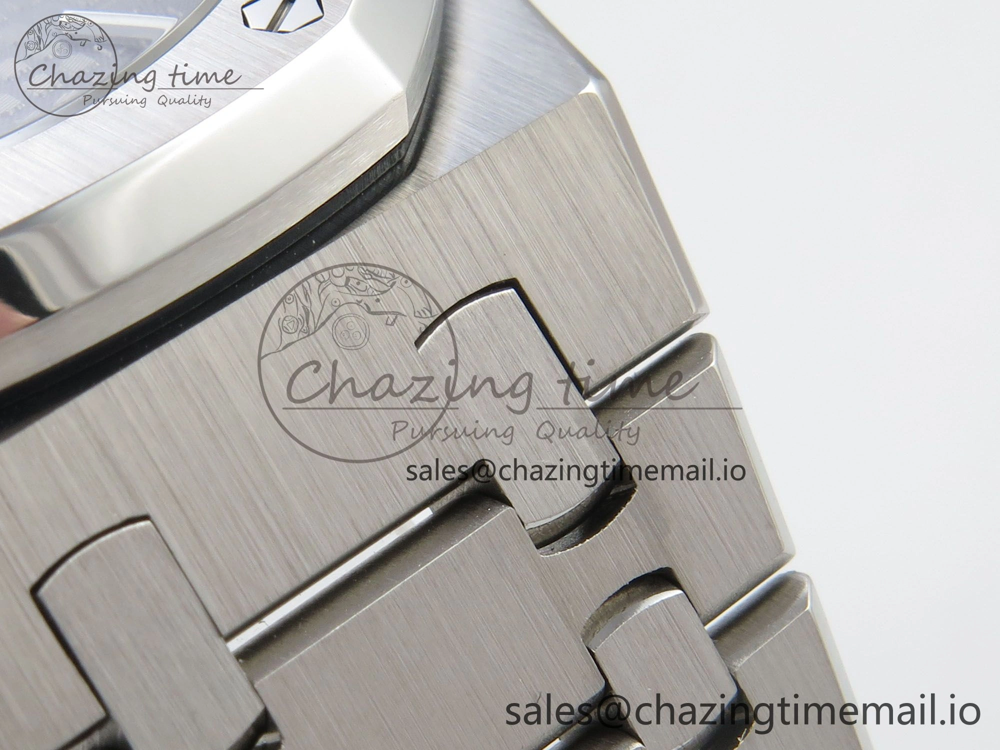 Royal Oak 15500 SS TWSF Best Edition Gray Textured Dial on SS Bracelet SA4302 Super Clone