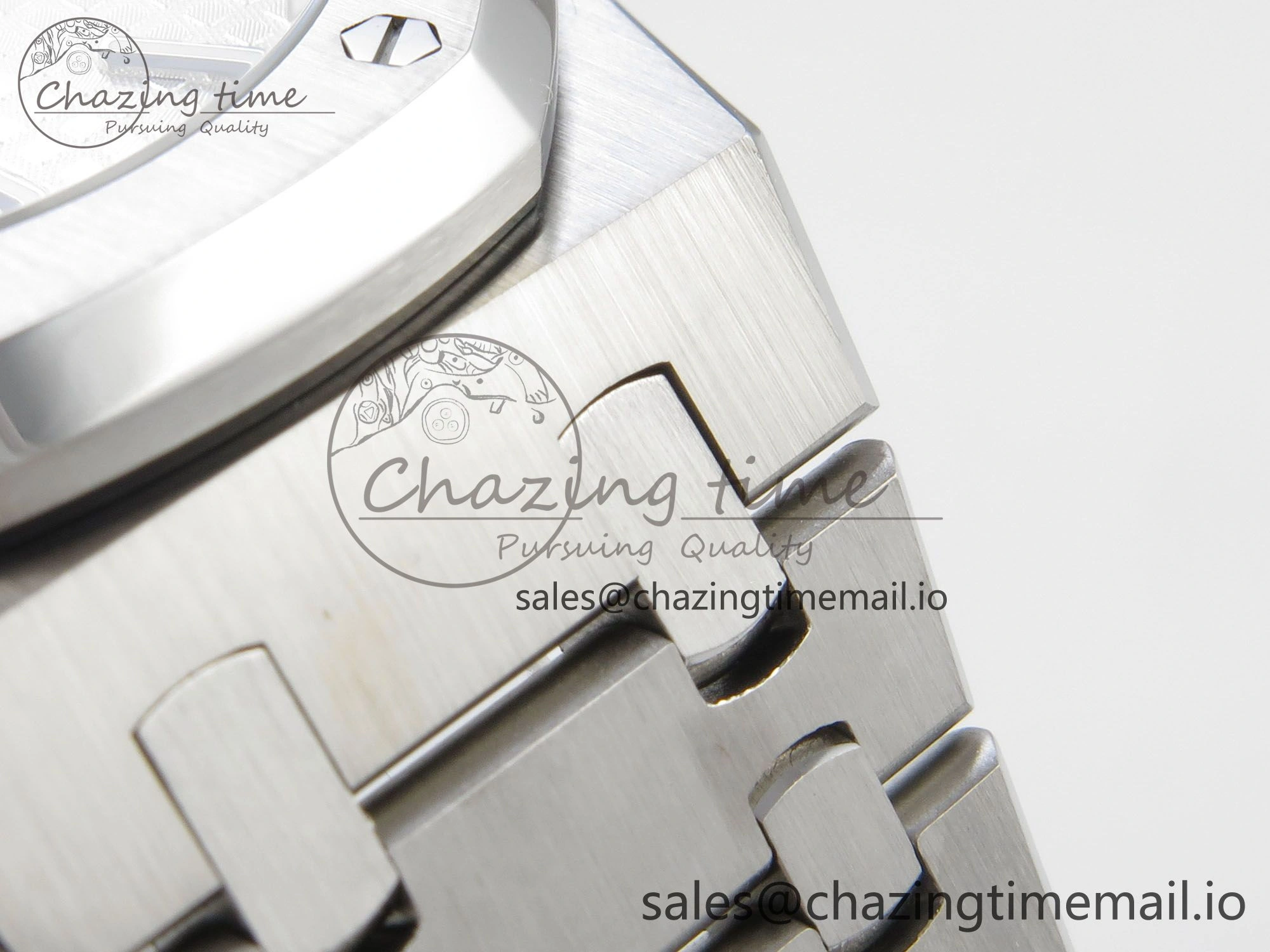 Royal Oak 15500 SS TWSF Best Edition White Textured Dial on SS Bracelet SA4302 Super Clone