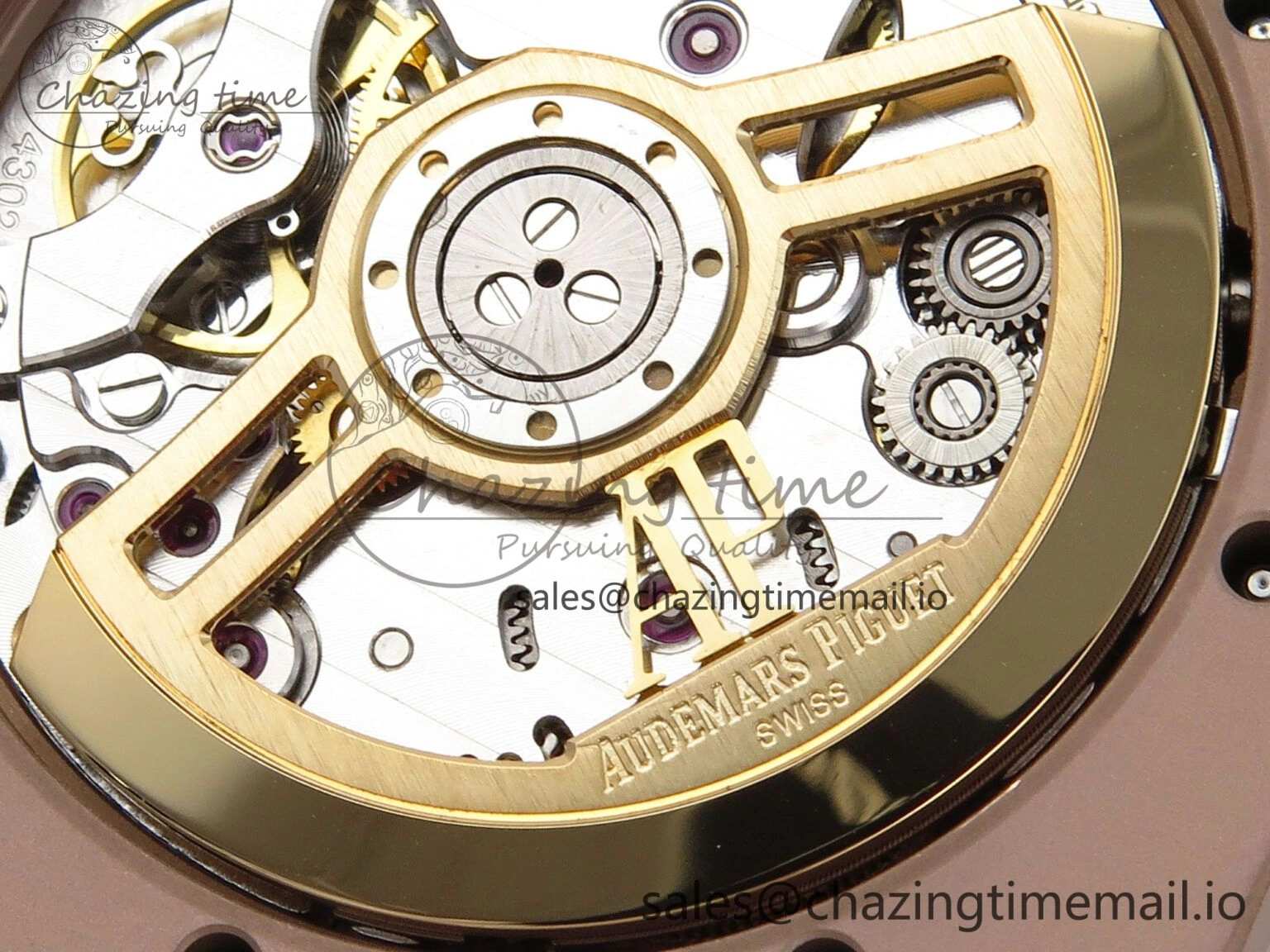 Royal Oak 15510 RG APSF 1:1 Best Edition Black Dial on RG Bracelet SA4302 Super Clone V2 (SW Dial)