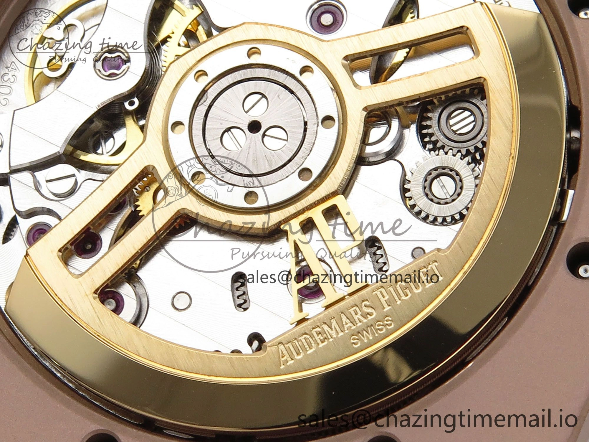 Royal Oak 15510 RG APSF 1:1 Best Edition Black Dial on RG Bracelet SA4302 Super Clone V2 (SW Dial)