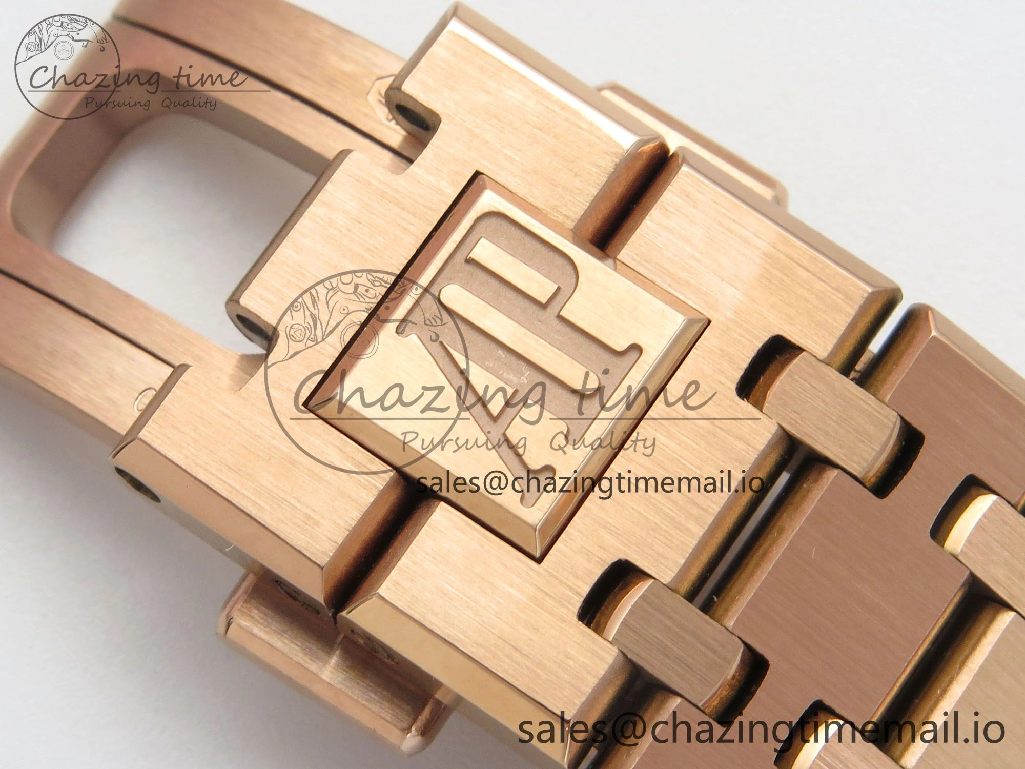 Royal Oak 15510 RG TWSF Best Edition Black Textured Dial on RG Bracelet SA4302 Super Clone