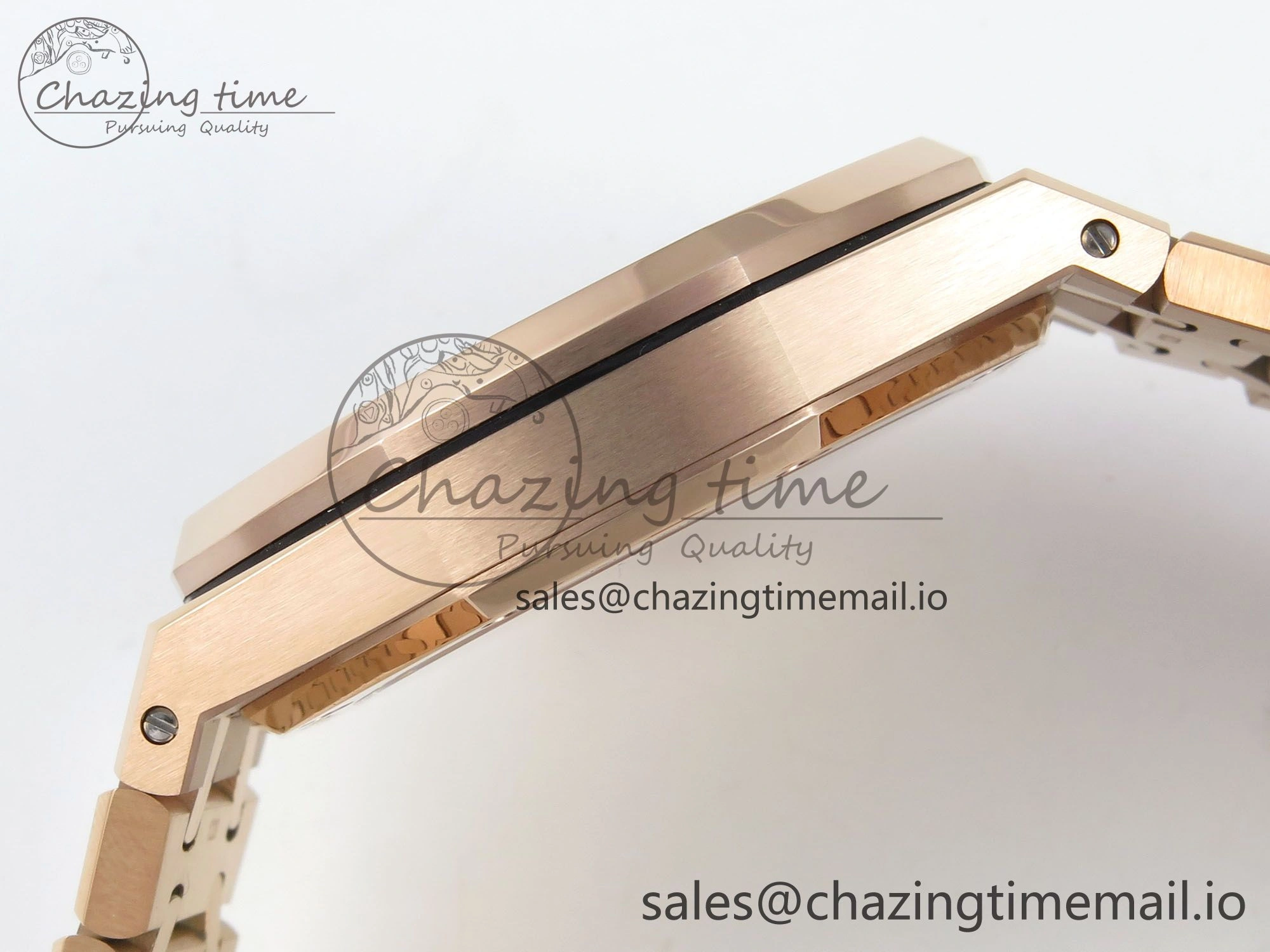 Royal Oak 15510 RG TWSF Best Edition Blue Textured Dial on RG Bracelet SA4302 Super Clone