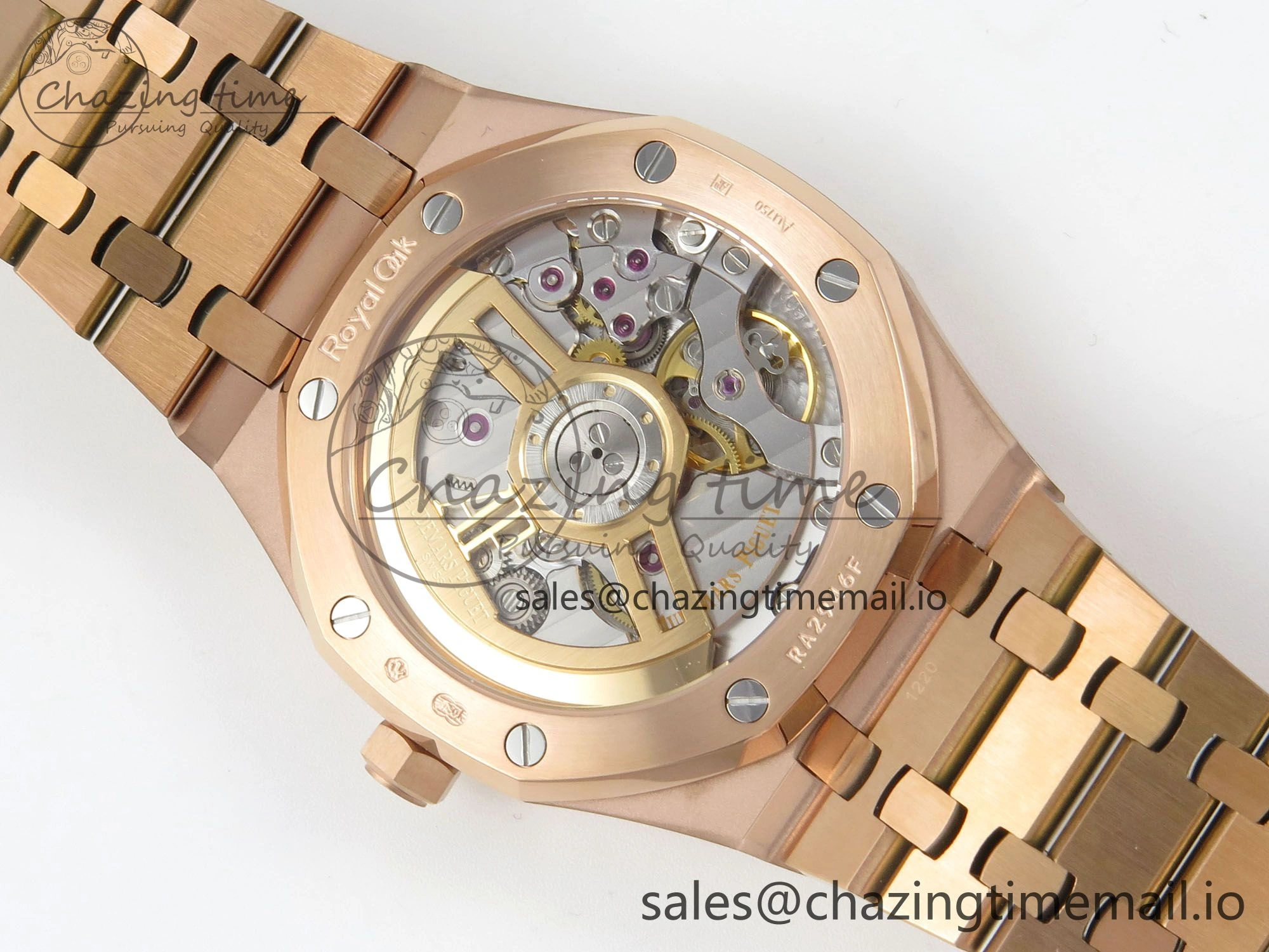Royal Oak 15510 RG TWSF Best Edition Blue Textured Dial on RG Bracelet SA4302 Super Clone