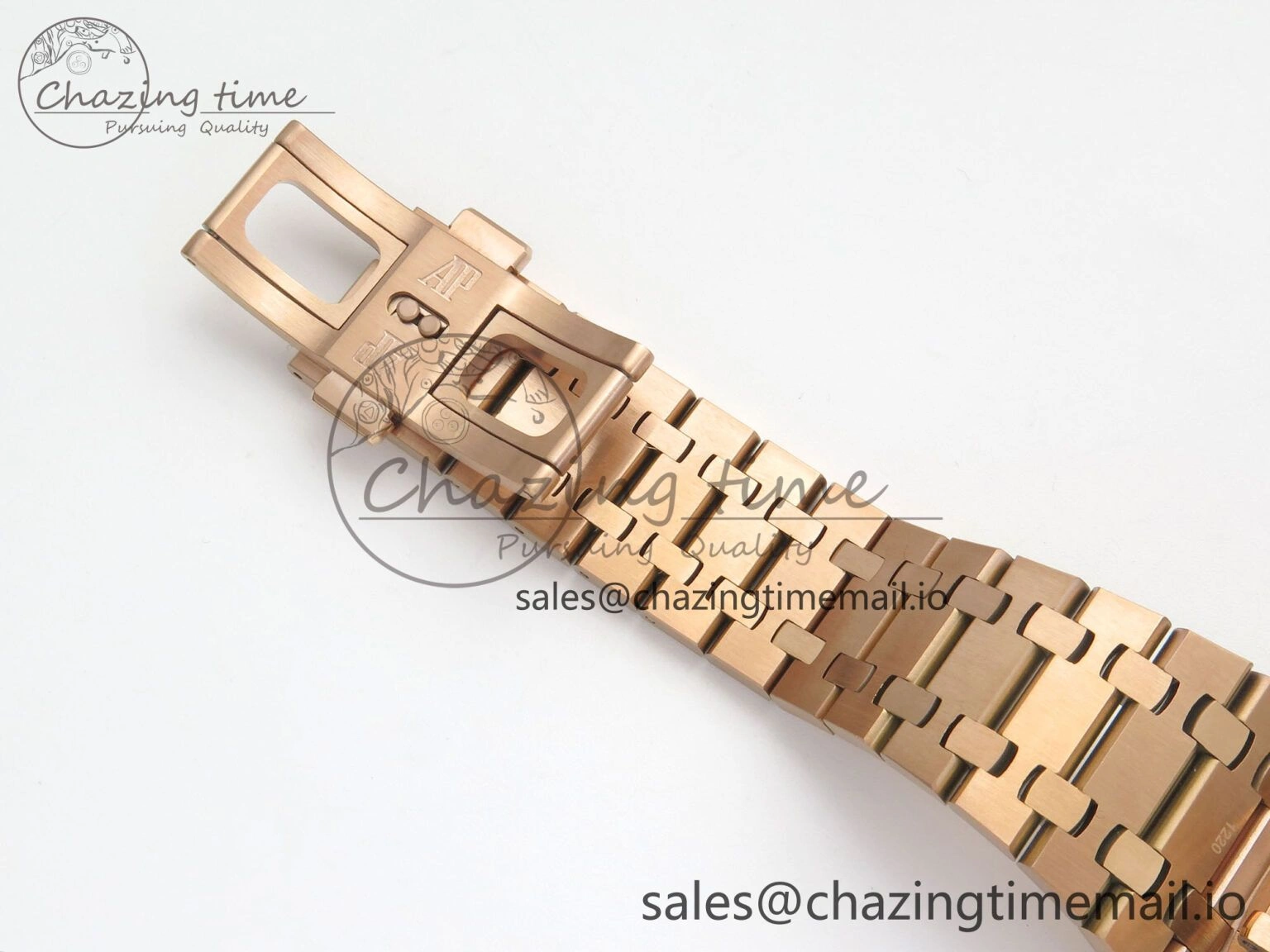 Royal Oak 15510 RG TWSF Best Edition Blue Textured Dial on RG Bracelet SA4302 Super Clone