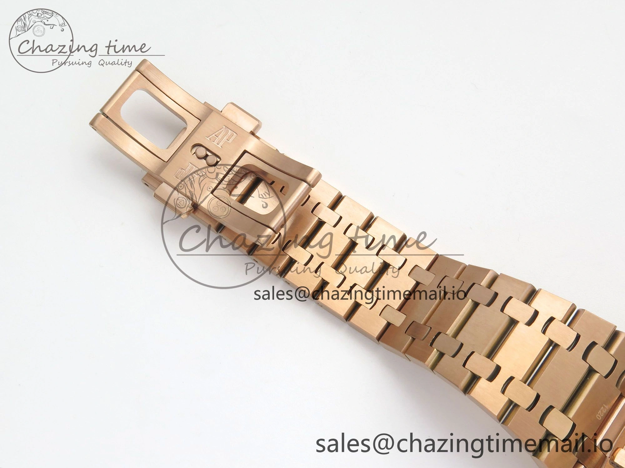 Royal Oak 15510 RG TWSF Best Edition Blue Textured Dial on RG Bracelet SA4302 Super Clone