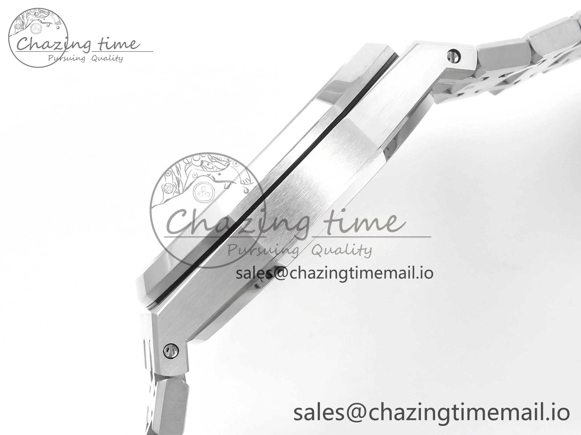 Royal Oak 15510 SS APSF 1:1 Best Edition Blue Dial on SS Bracelet SA4302 Super Clone V2 (SW Dial)