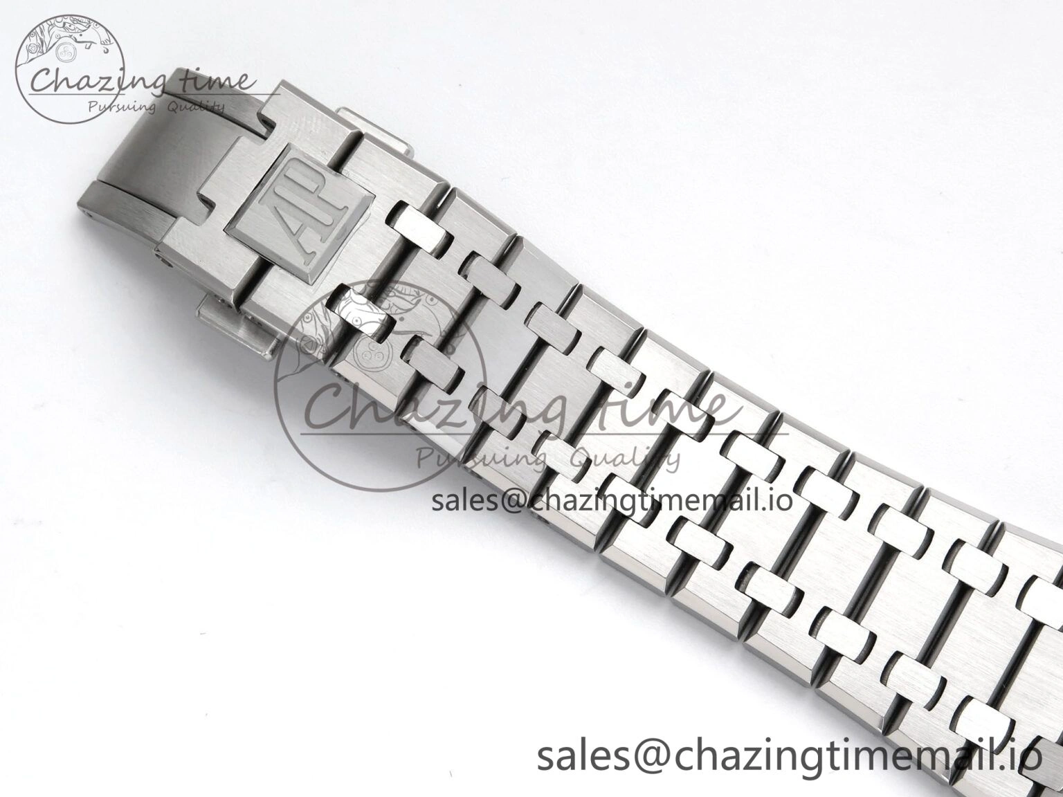 Royal Oak 15510 SS APSF 1:1 Best Edition Blue Dial on SS Bracelet SA4302 Super Clone V2 (SW Dial)