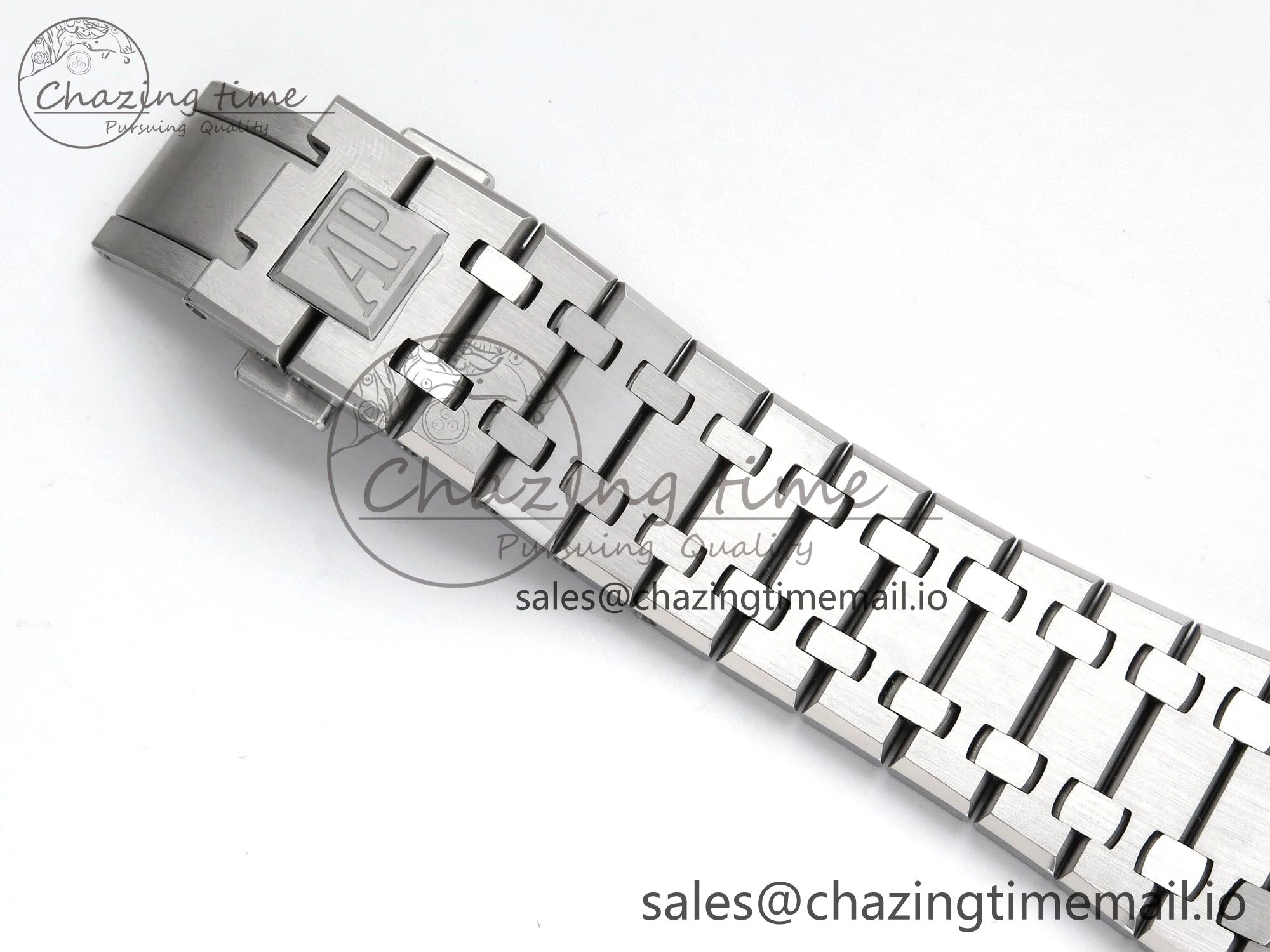 Royal Oak 15510 SS APSF 1:1 Best Edition Blue Dial on SS Bracelet SA4302 Super Clone V2 (SW Dial)