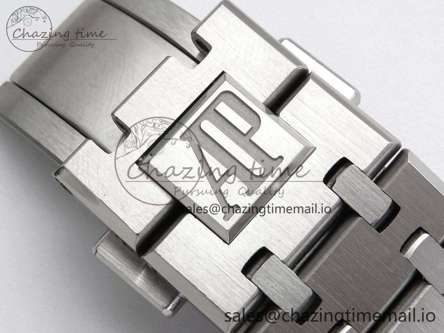 Royal Oak 15510 SS APSF 1:1 Best Edition Blue Dial on SS Bracelet SA4302 Super Clone V2 (SW Dial)