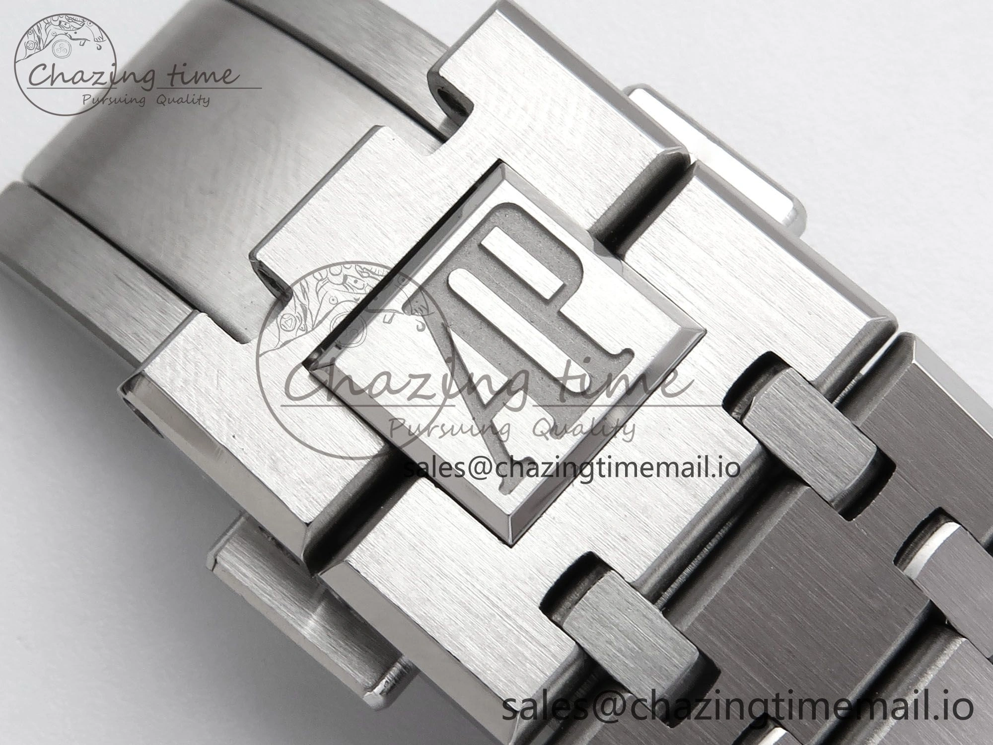 Royal Oak 15510 SS APSF 1:1 Best Edition Blue Dial on SS Bracelet SA4302 Super Clone V2 (SW Dial)