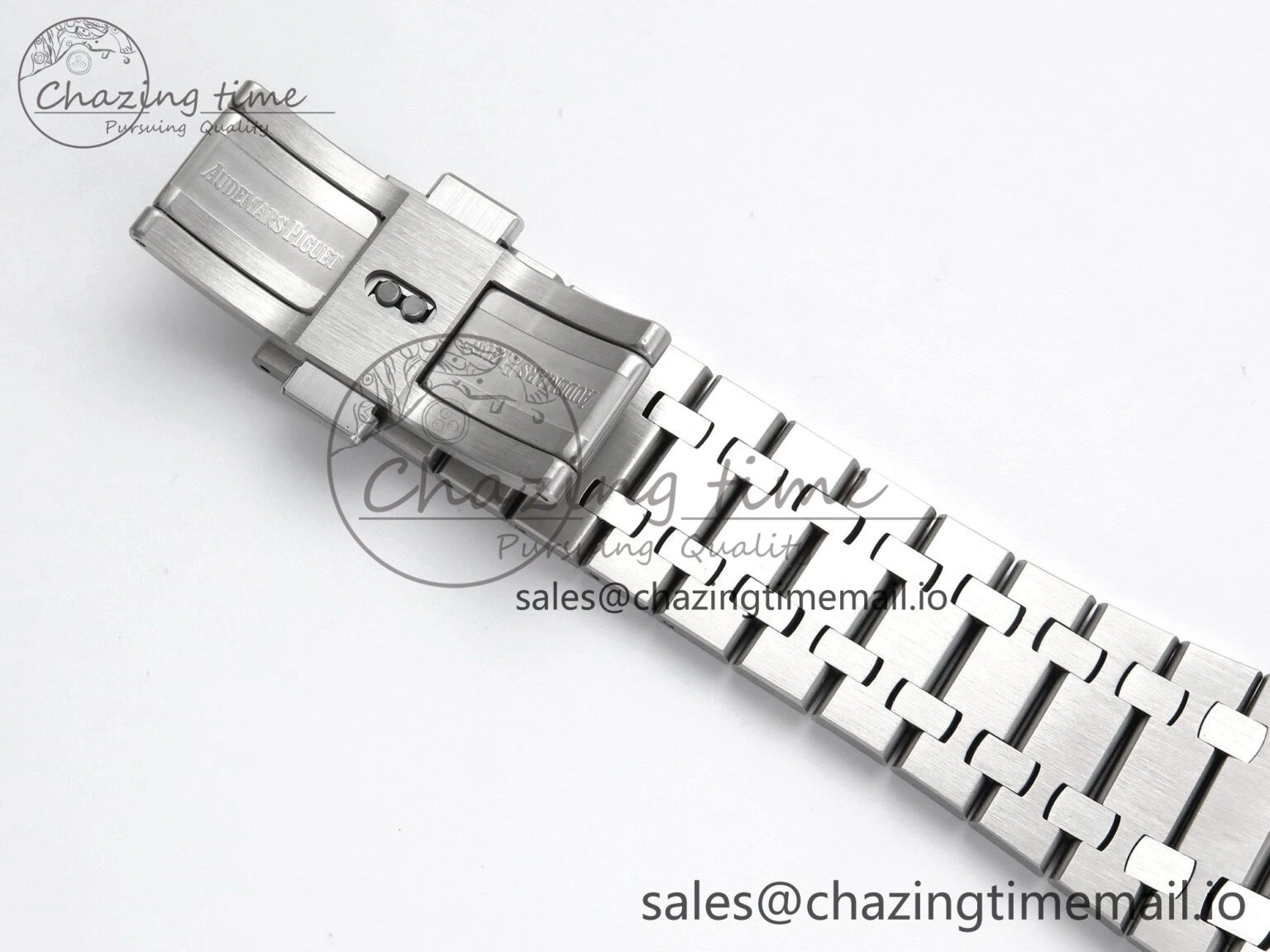 Royal Oak 15510 SS APSF 1:1 Best Edition Blue Dial on SS Bracelet SA4302 Super Clone V2 (SW Dial)