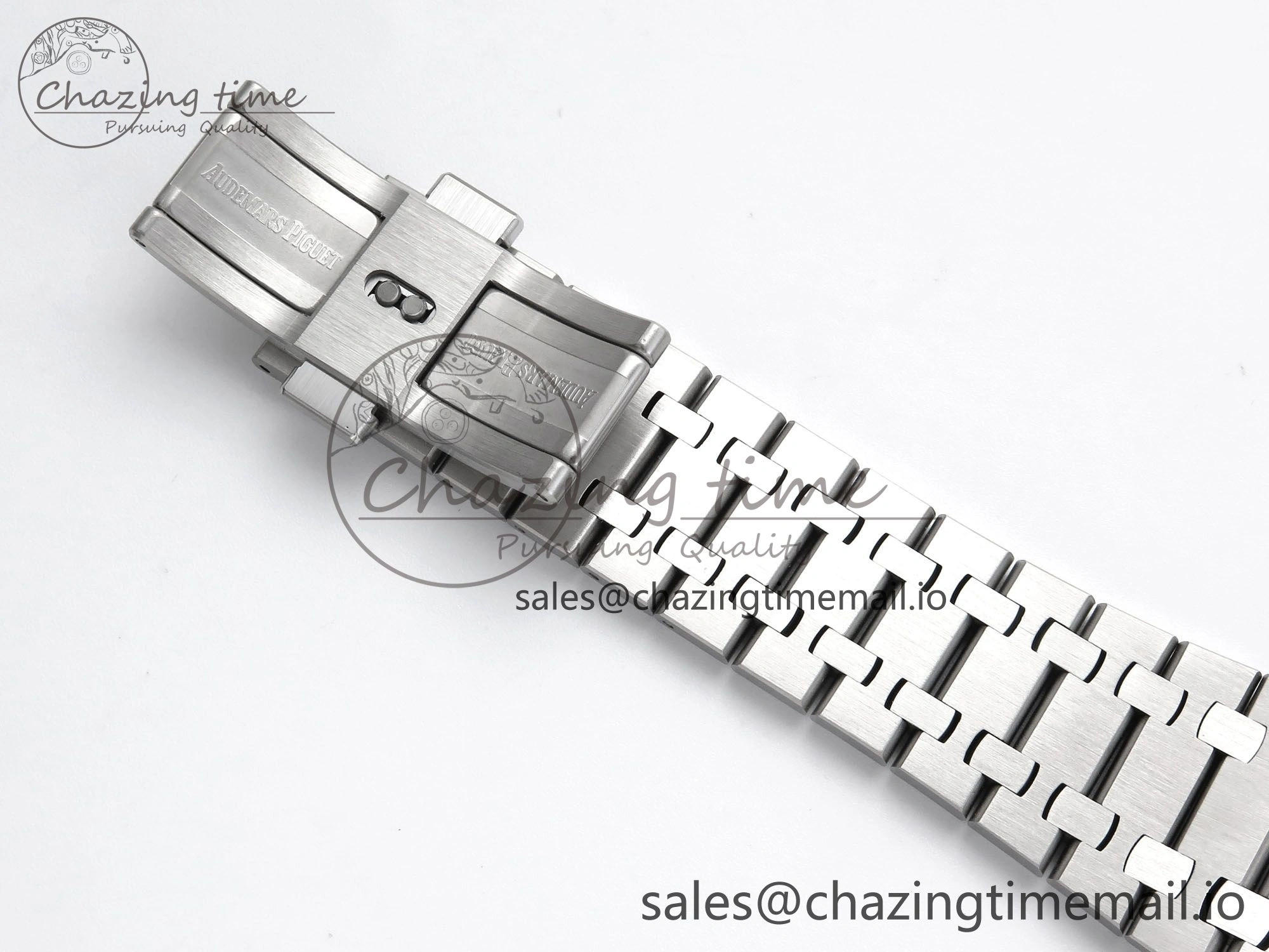 Royal Oak 15510 SS APSF 1:1 Best Edition Blue Dial on SS Bracelet SA4302 Super Clone V2 (SW Dial)