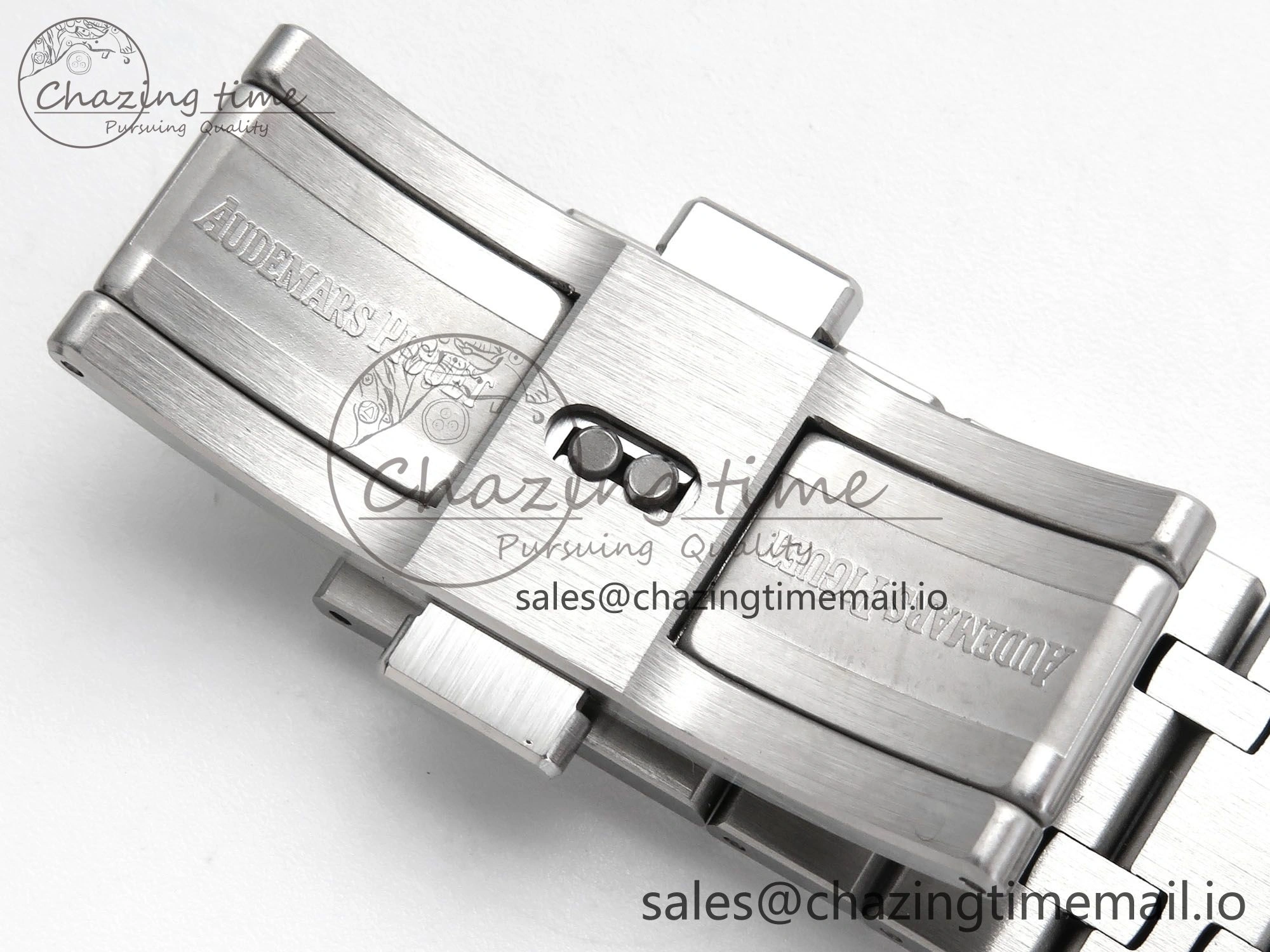 Royal Oak 15510 SS APSF 1:1 Best Edition Blue Dial on SS Bracelet SA4302 Super Clone V2 (SW Dial)