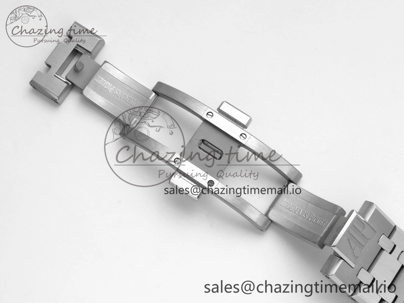 Royal Oak 15510 SS APSF 1:1 Best Edition Blue Dial on SS Bracelet SA4302 Super Clone V2 (SW Dial)