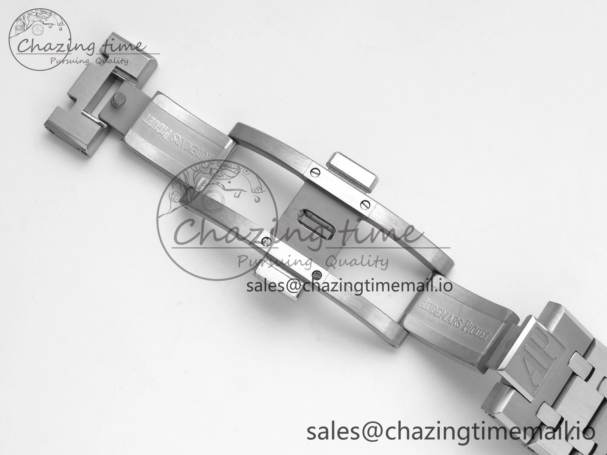 Royal Oak 15510 SS APSF 1:1 Best Edition Blue Dial on SS Bracelet SA4302 Super Clone V2 (SW Dial)