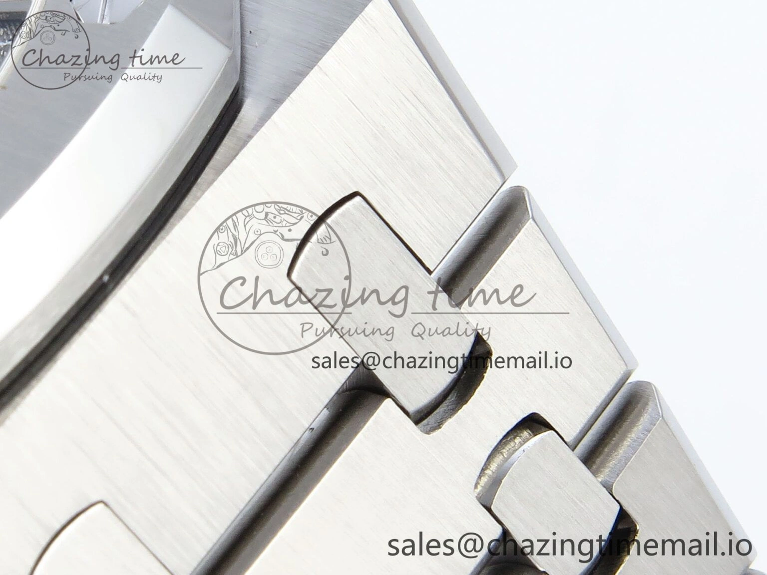 Royal Oak 15510 SS APSF 1:1 Best Edition Gray Dial on SS Bracelet SA4302 Super Clone V2 (SW Dial)