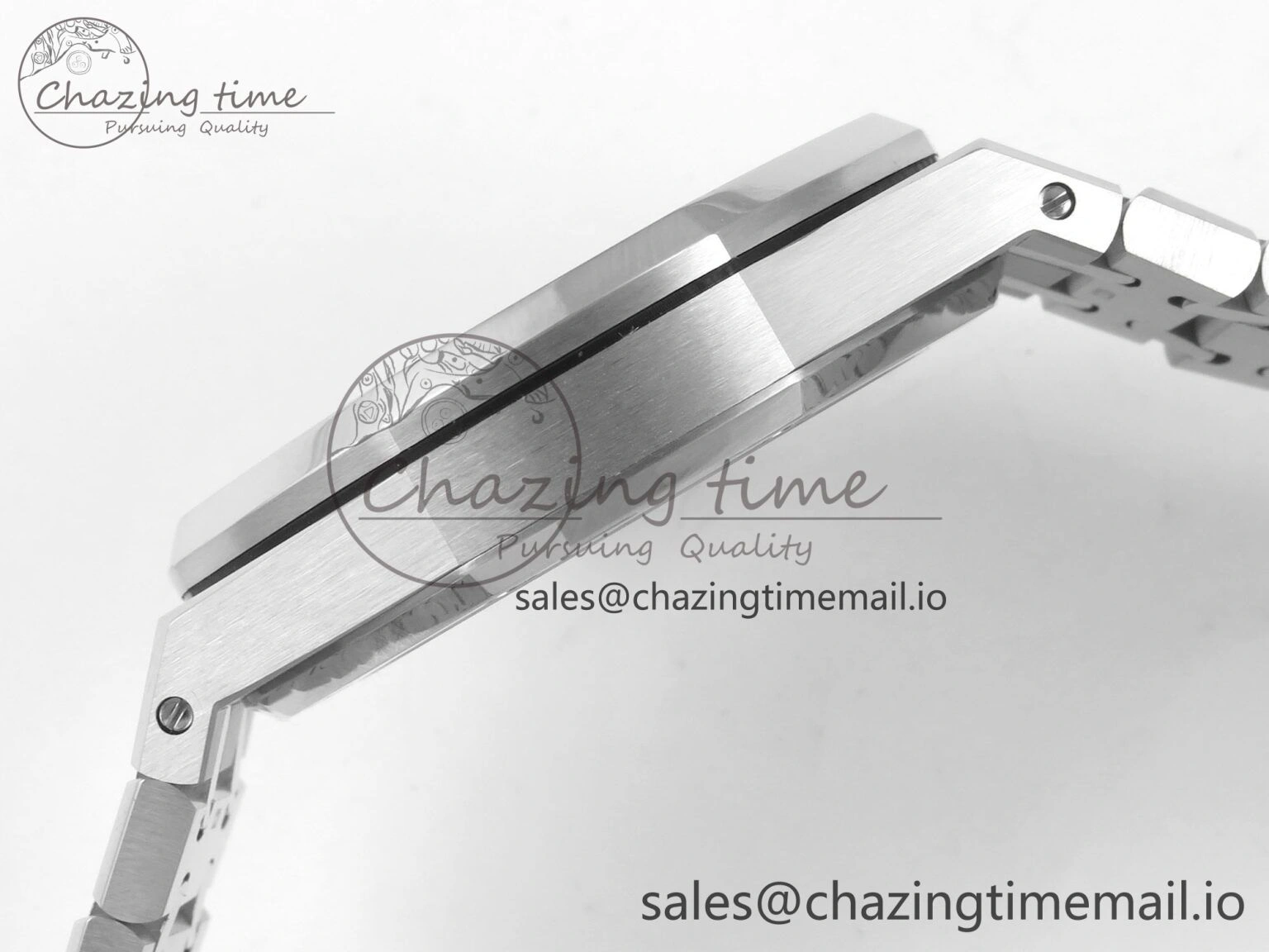 Royal Oak 15510 SS TWSF Best Edition Gray Textured Dial on SS Bracelet SA4302 Super Clone