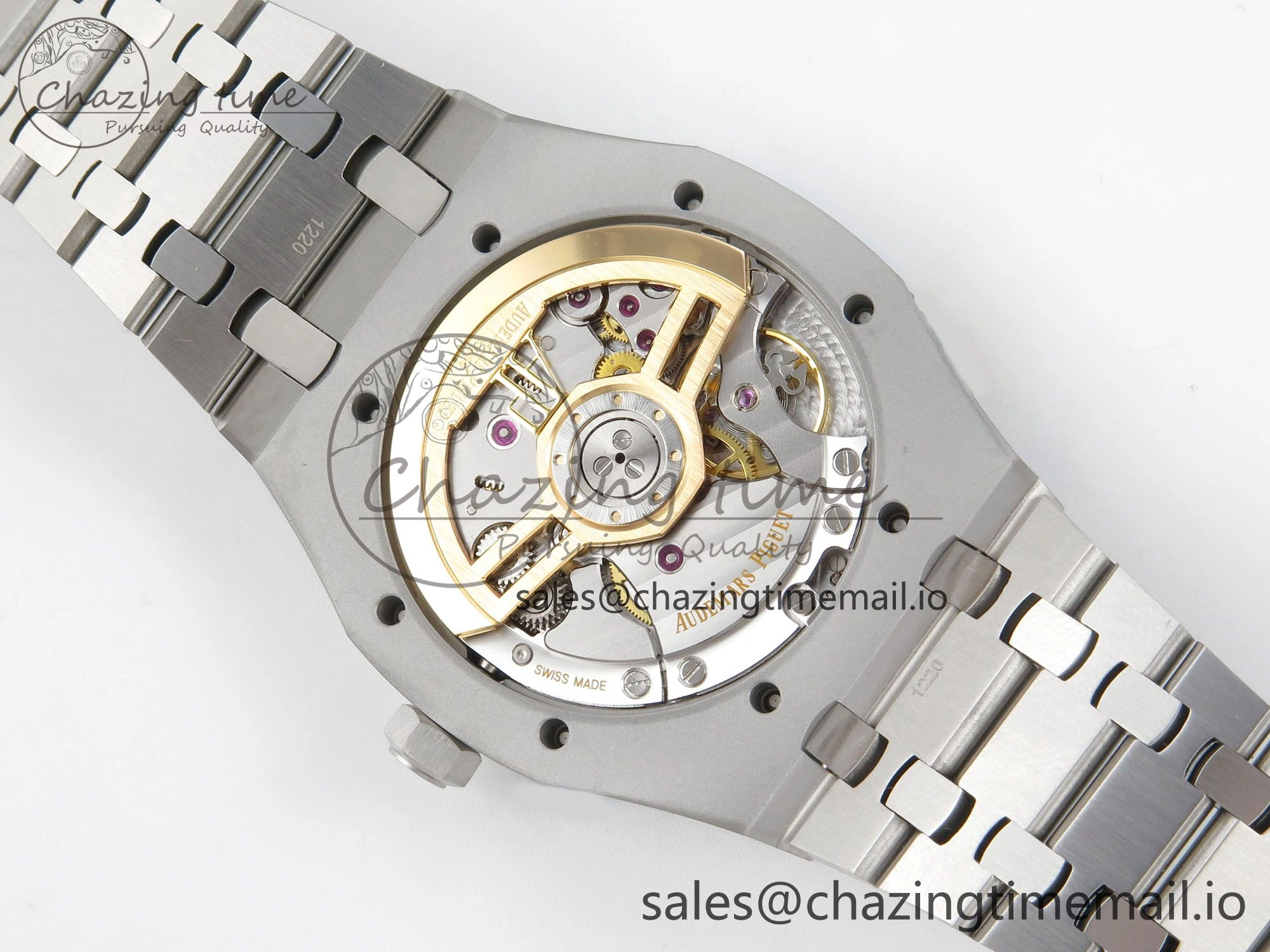 Royal Oak 15510 SS TWSF Best Edition Gray Textured Dial on SS Bracelet SA4302 Super Clone