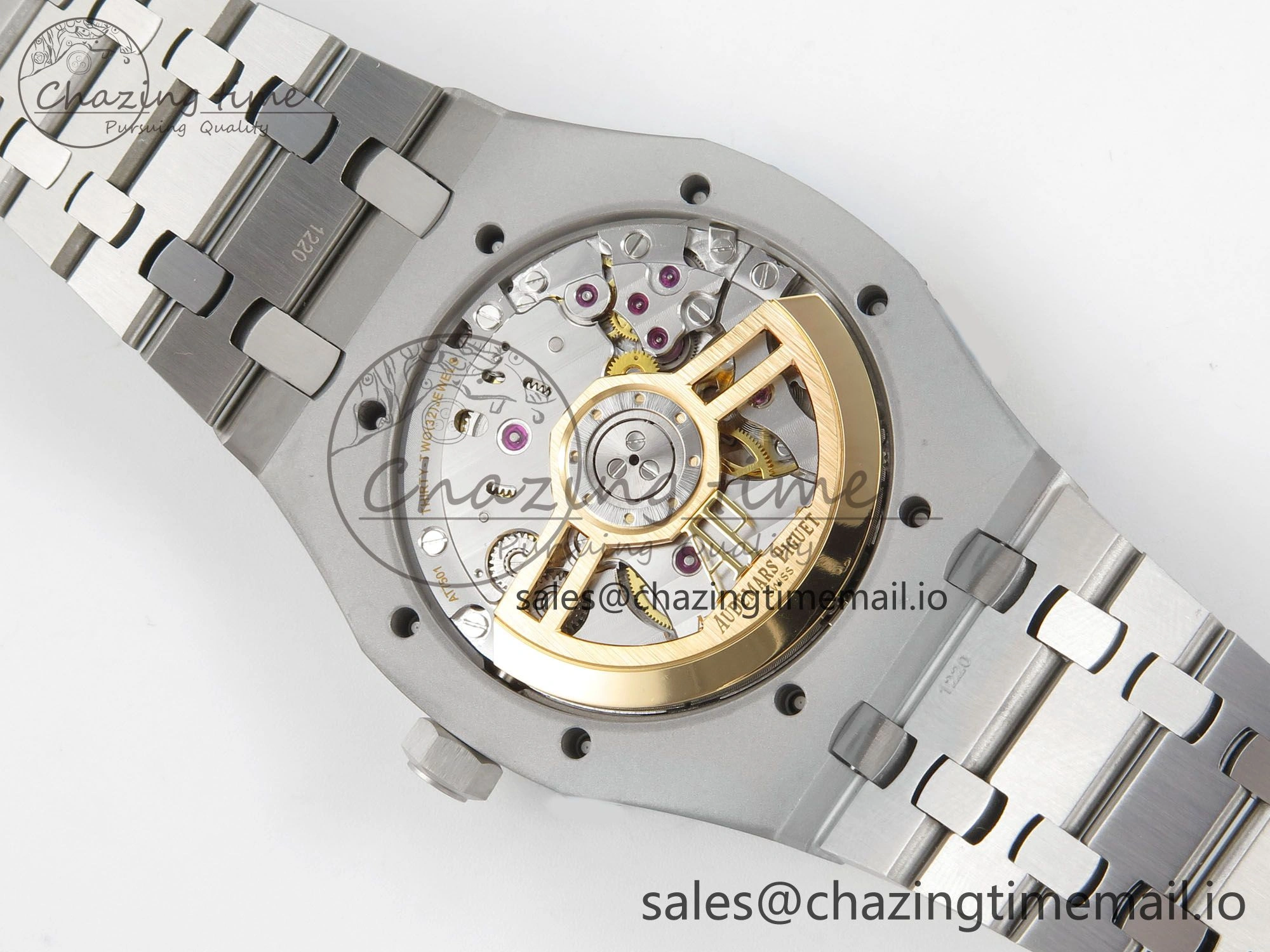 Royal Oak 15510 SS TWSF Best Edition Gray Textured Dial on SS Bracelet SA4302 Super Clone