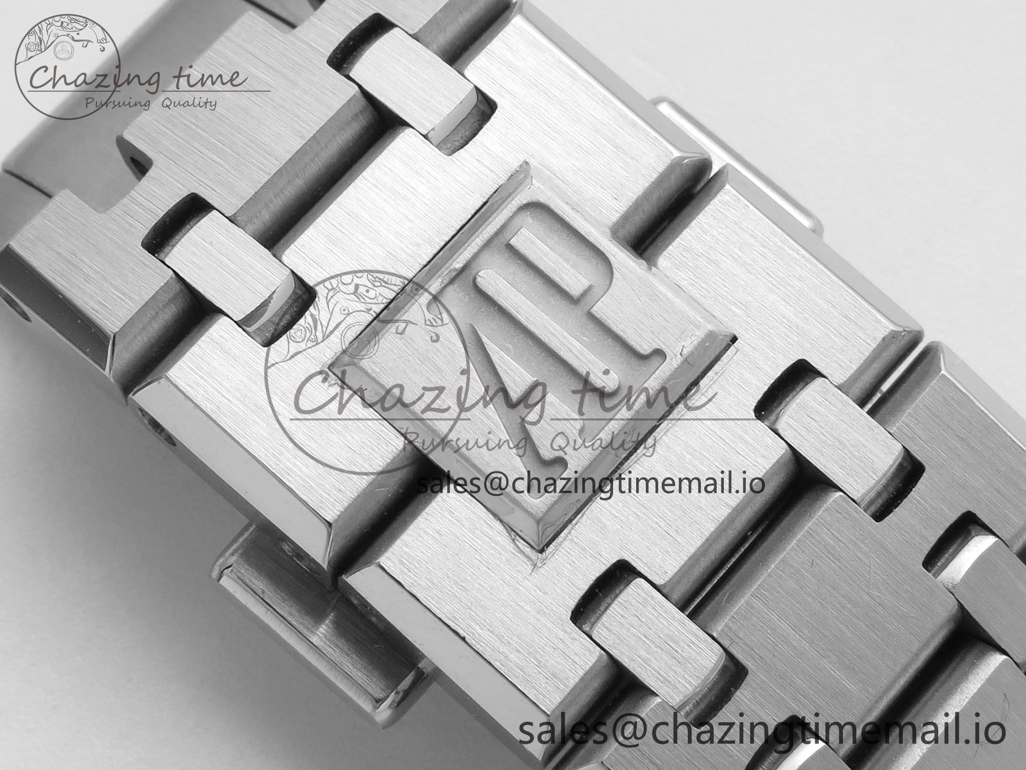 Royal Oak 15510 SS TWSF Best Edition Gray Textured Dial on SS Bracelet SA4302 Super Clone