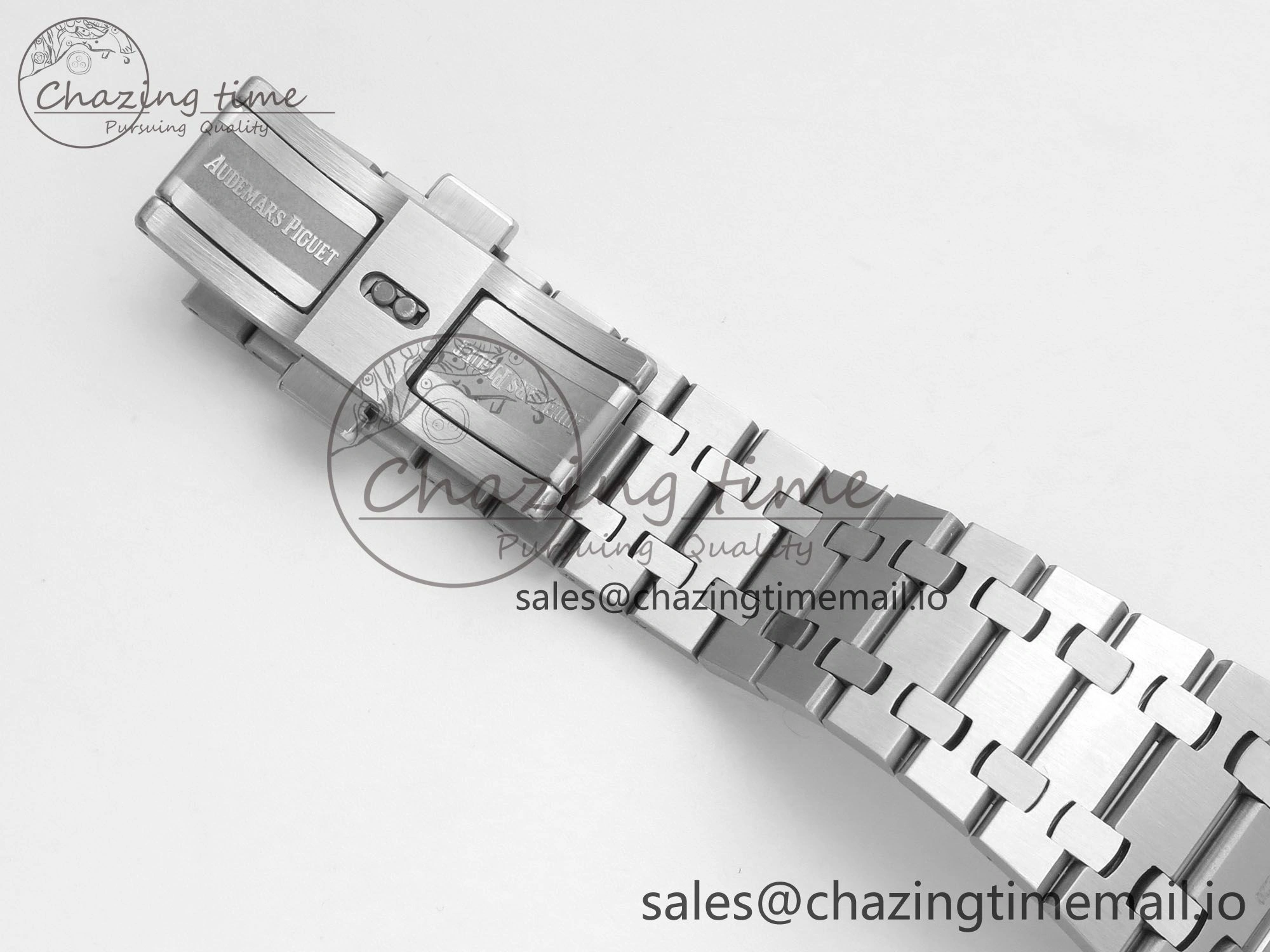 Royal Oak 15510 SS TWSF Best Edition Gray Textured Dial on SS Bracelet SA4302 Super Clone