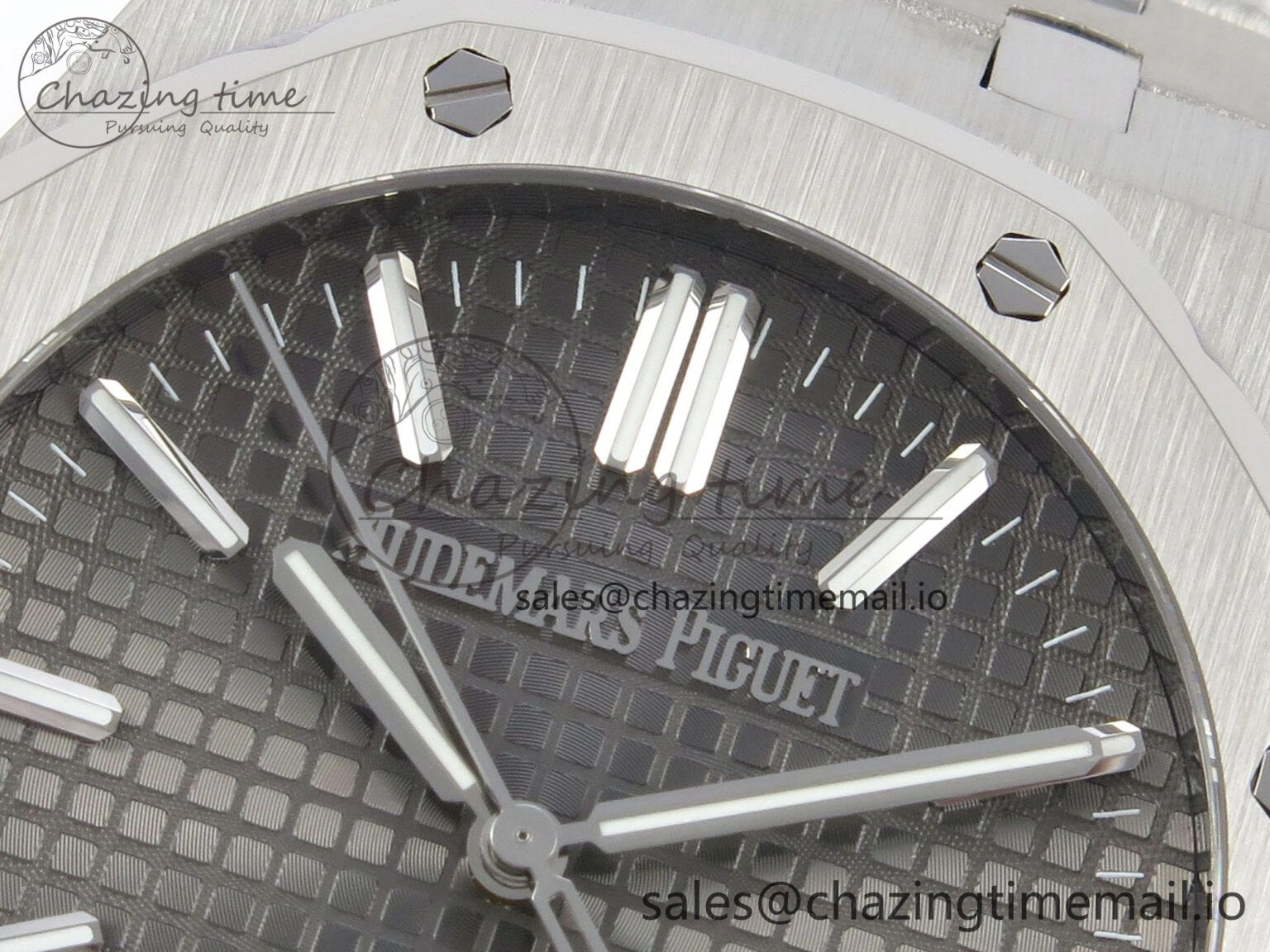 Royal Oak 15510 SS TWSF Best Edition Gray Textured Dial on SS Bracelet SA4302 Super Clone