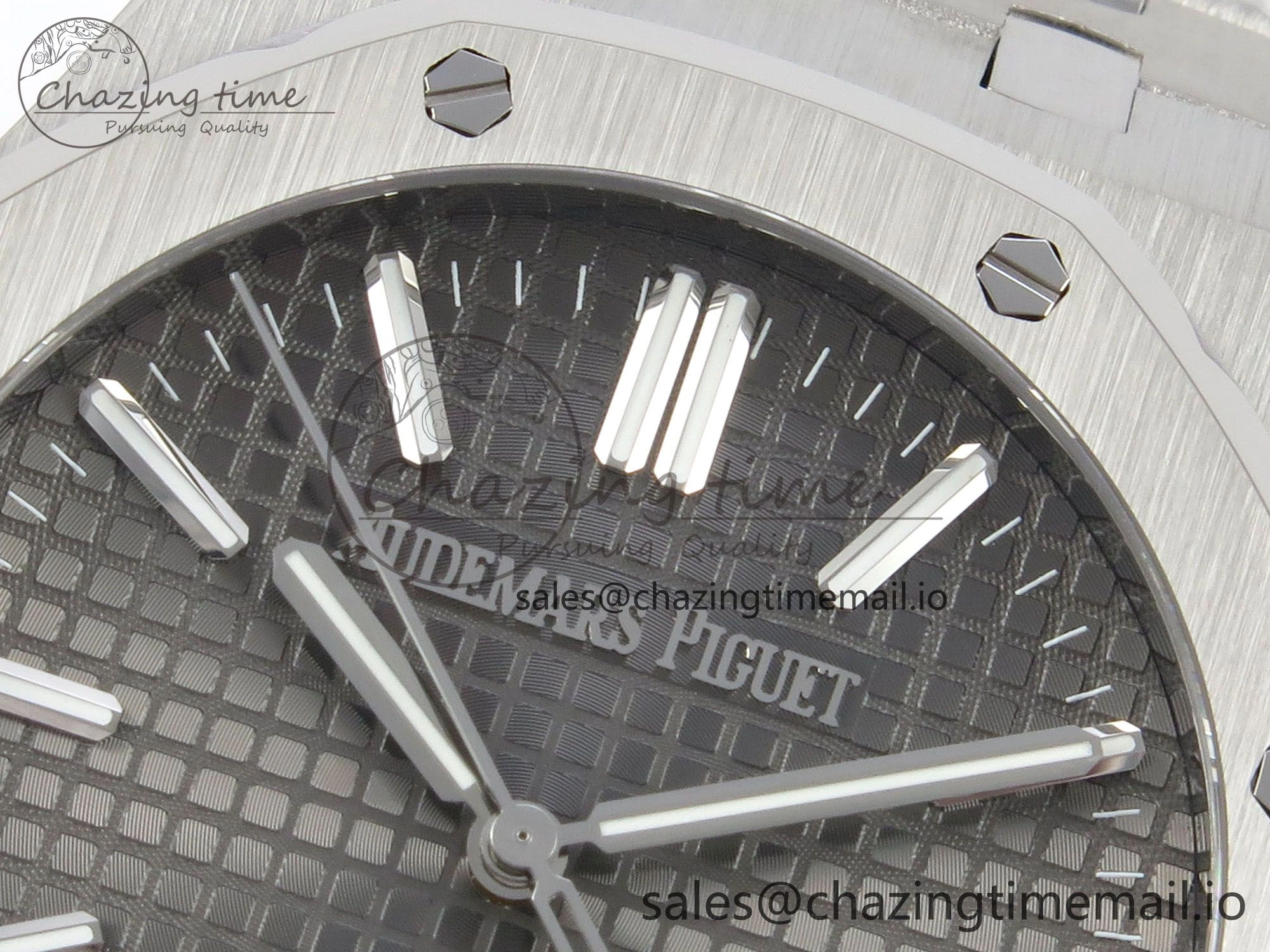 Royal Oak 15510 SS TWSF Best Edition Gray Textured Dial on SS Bracelet SA4302 Super Clone