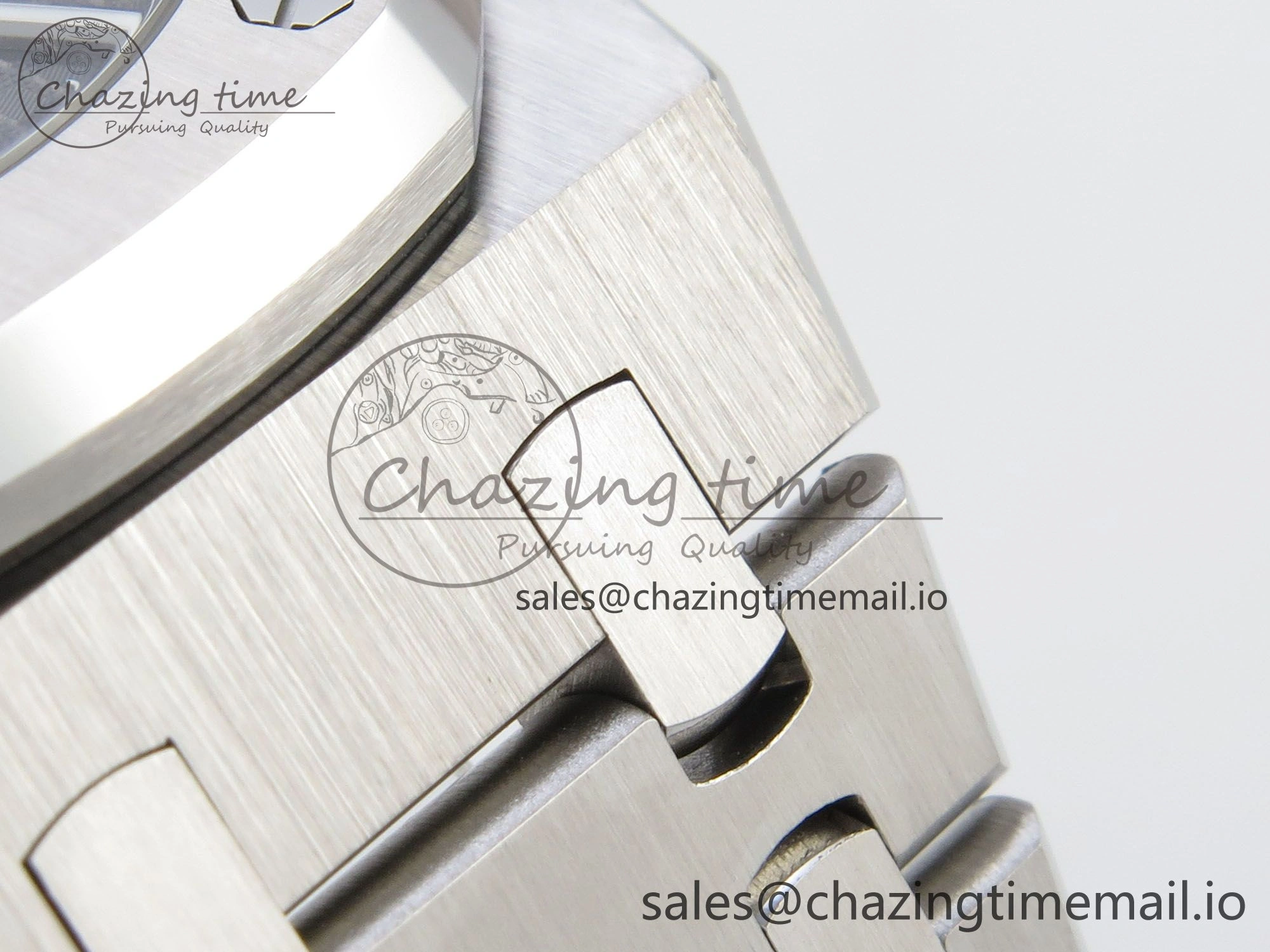 Royal Oak 15510 SS TWSF Best Edition Gray Textured Dial on SS Bracelet SA4302 Super Clone
