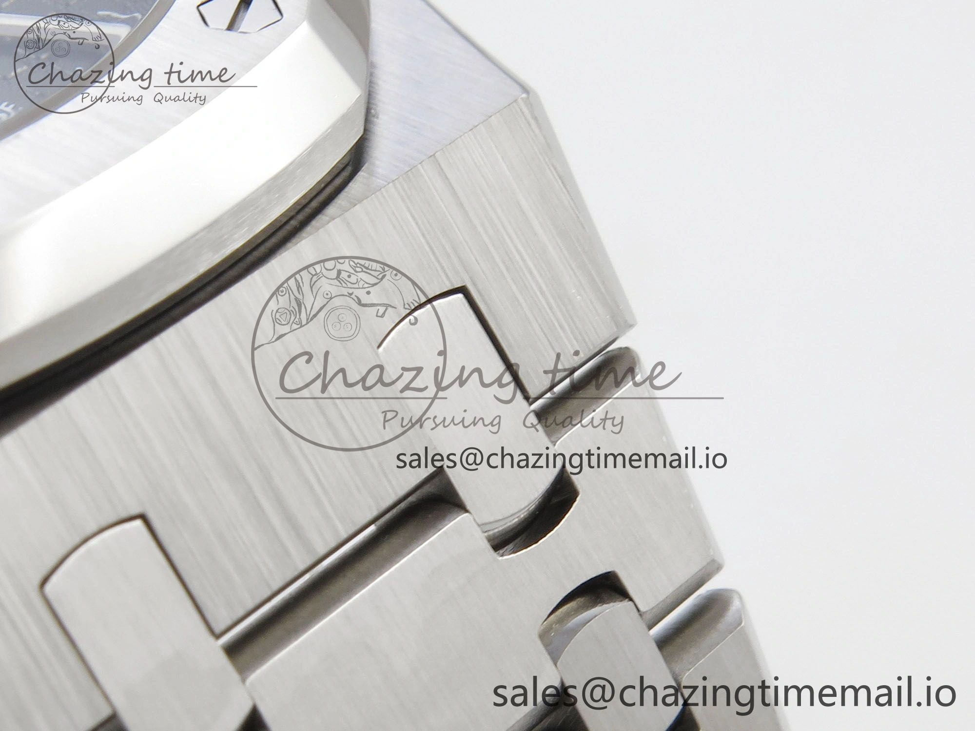 Royal Oak 15510 SS TWSF Best Edition Green Textured Dial on SS Bracelet SA4302 Super Clone