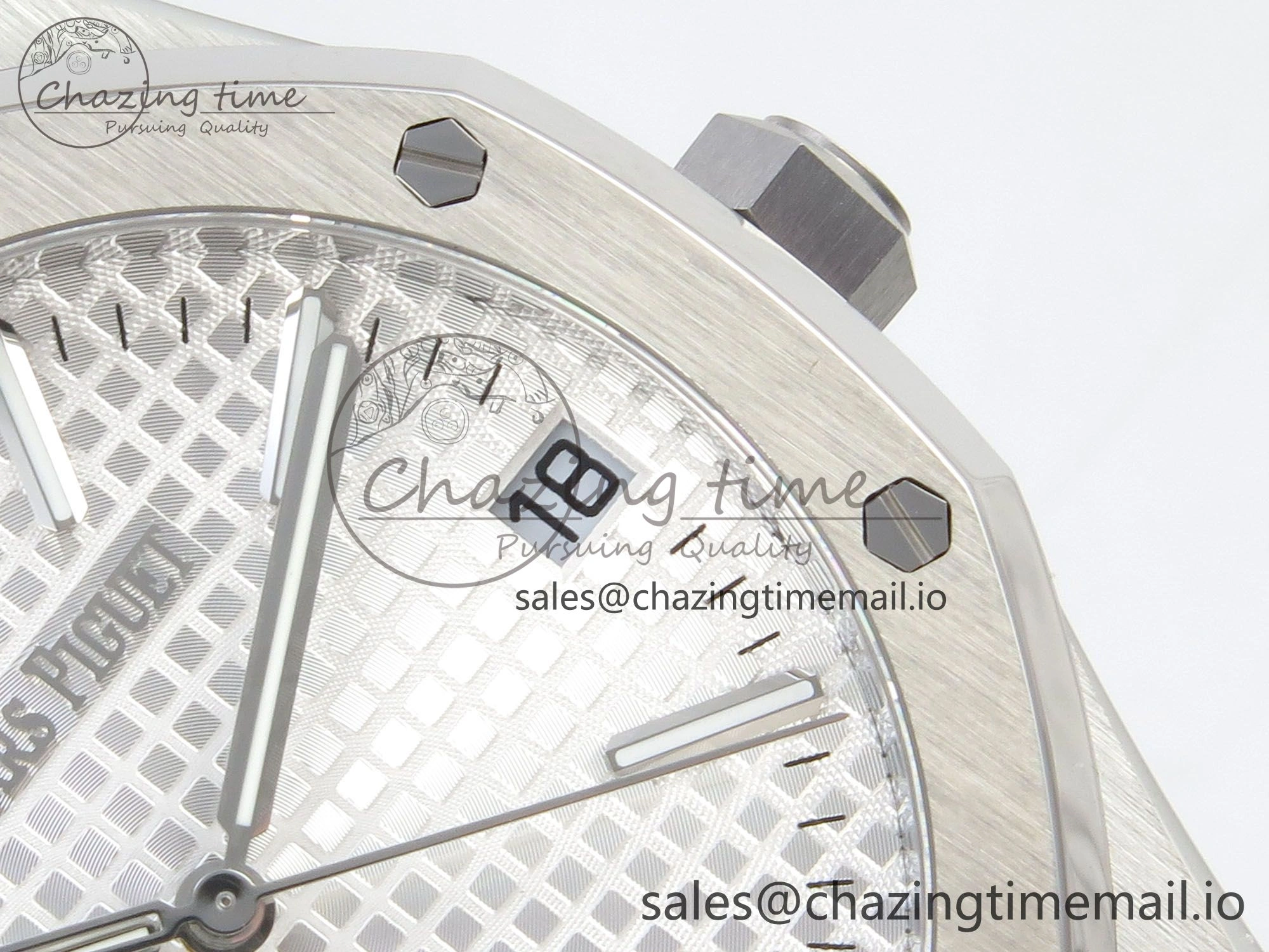 Royal Oak 15510 SS TWSF Best Edition White Textured Dial on SS Bracelet SA4302 Super Clone