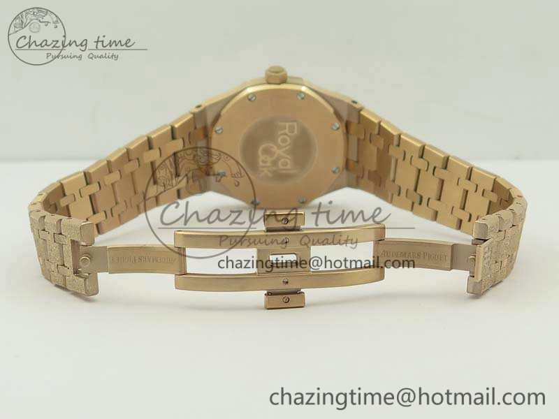 Royal Oak 33mm 15000 Satin-Polished RG OM Best Edition Gray Dial On RG Bracelet Quartz
