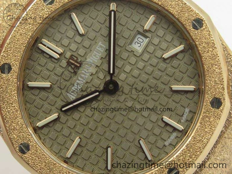 Royal Oak 33mm 15000 Satin-Polished RG OM Best Edition Gray Dial On RG Bracelet Quartz