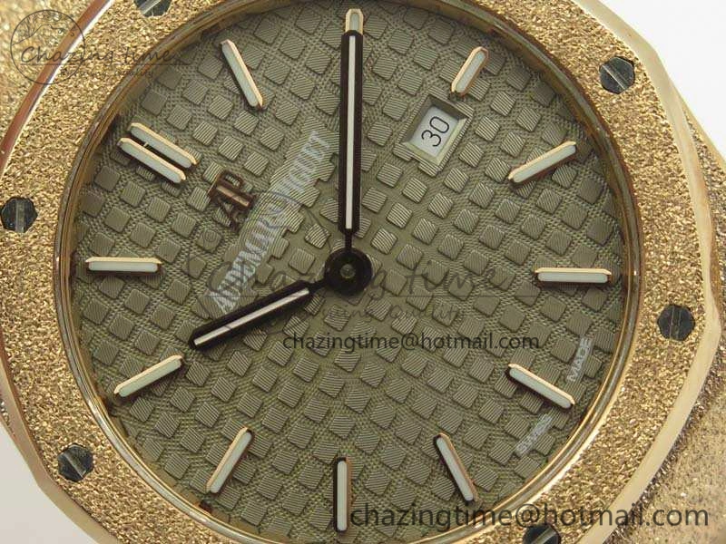 Royal Oak 33mm 15000 Satin-Polished RG OM Best Edition Gray Dial On RG Bracelet Quartz