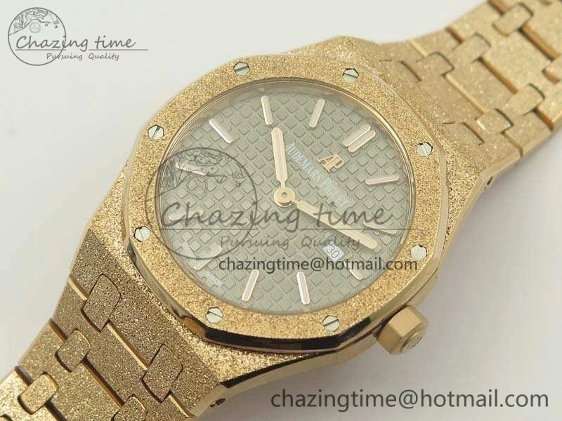 Royal Oak 33mm 15000 Satin-Polished RG OM Best Edition Gray Dial On RG Bracelet Quartz