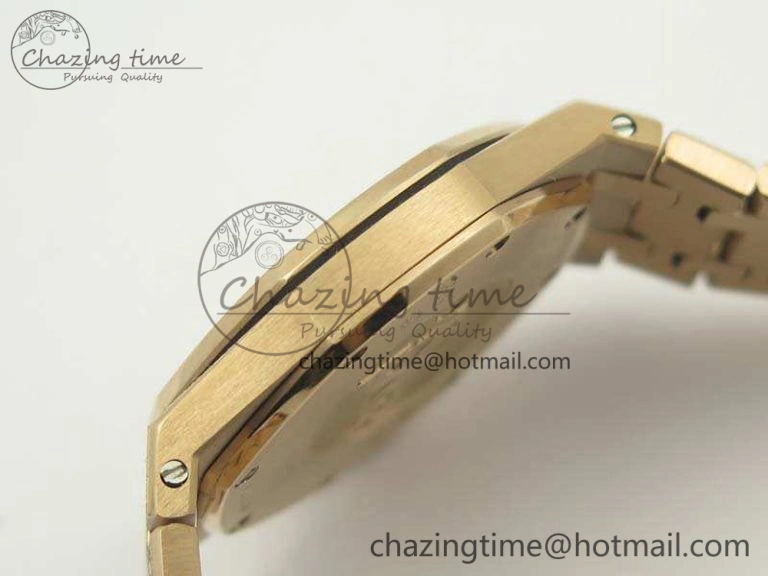 Royal Oak 33mm 15000 Satin-Polished RG OM Best Edition Gray Dial On RG Bracelet Quartz